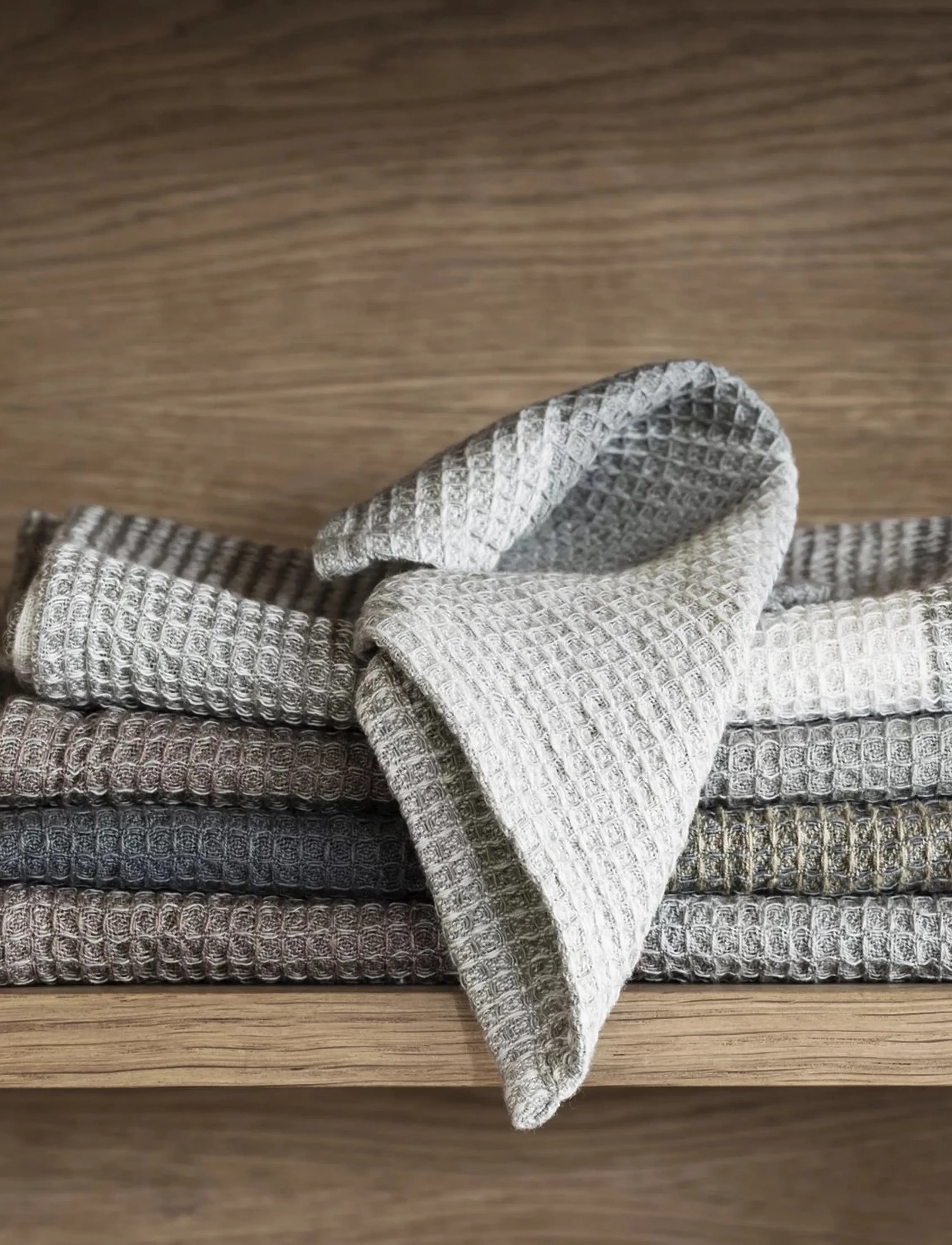 Blomus Set Of 2 Tea Towels 70 X 50 Cm Gano Moonbeam/ Mourning Dove, 70X cm, Kitchen Textiles, Beige - Towels, Homeware