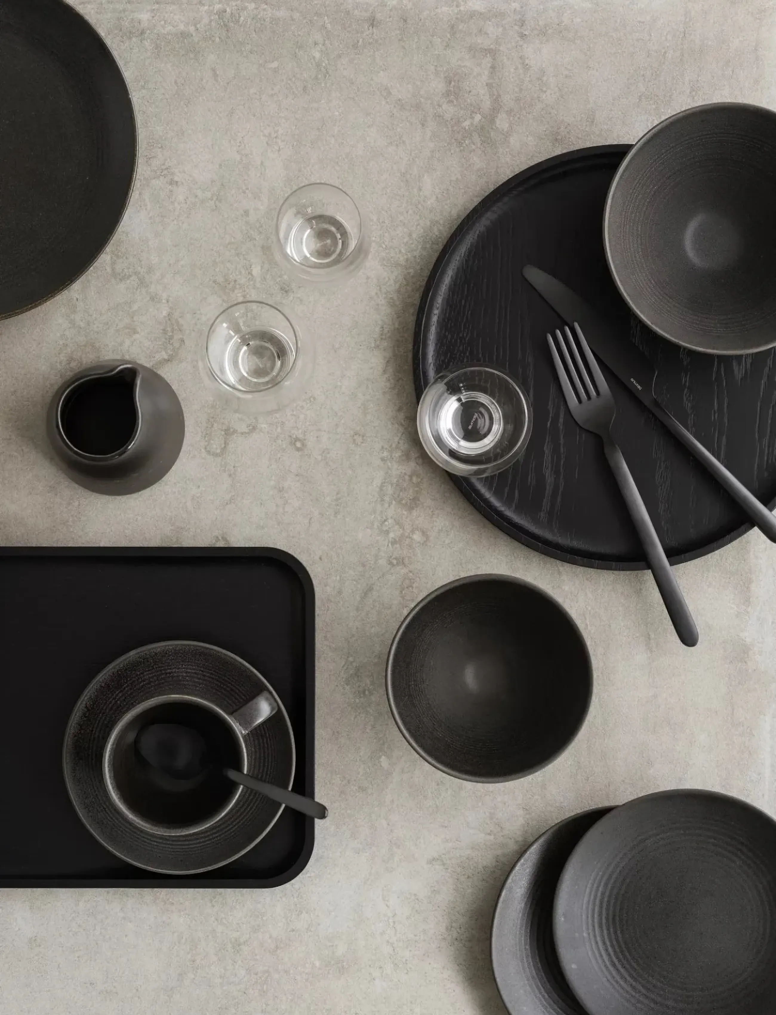 Blomus Tray M 27,5 X 20 Cm Oku Black, L cm, Dining & Table Accessories, Schwarz - Trays, Homeware