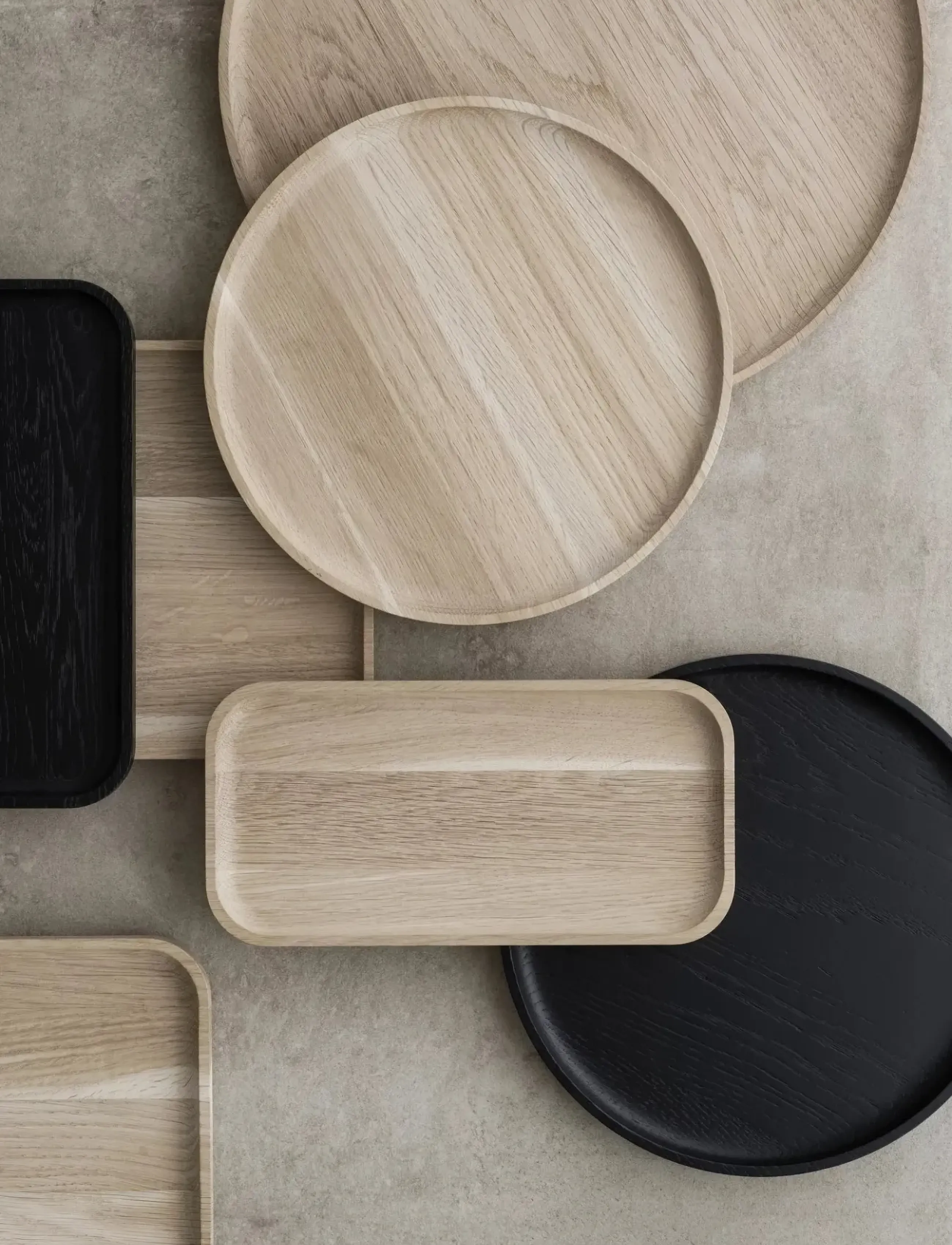 Blomus Tray S Ø 25 Cm Oku Black, L cm, Dining & Table Accessories, Schwarz - Trays, Homeware