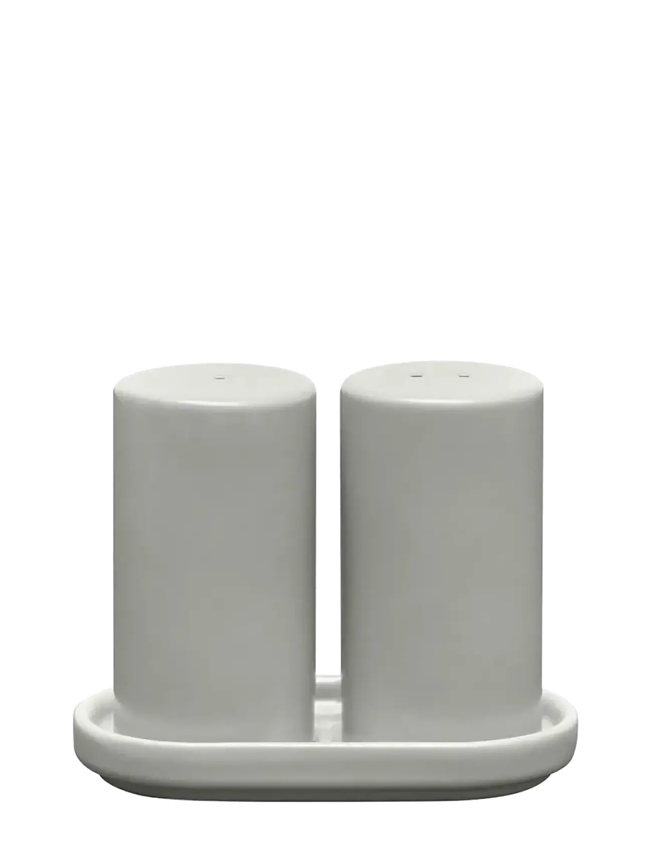 Blomus Salt & Pepper Shaker - Ø 4,5 cm - PILAR - Mirage Gray - Steypt kerti - MIRAGE GRAY / white