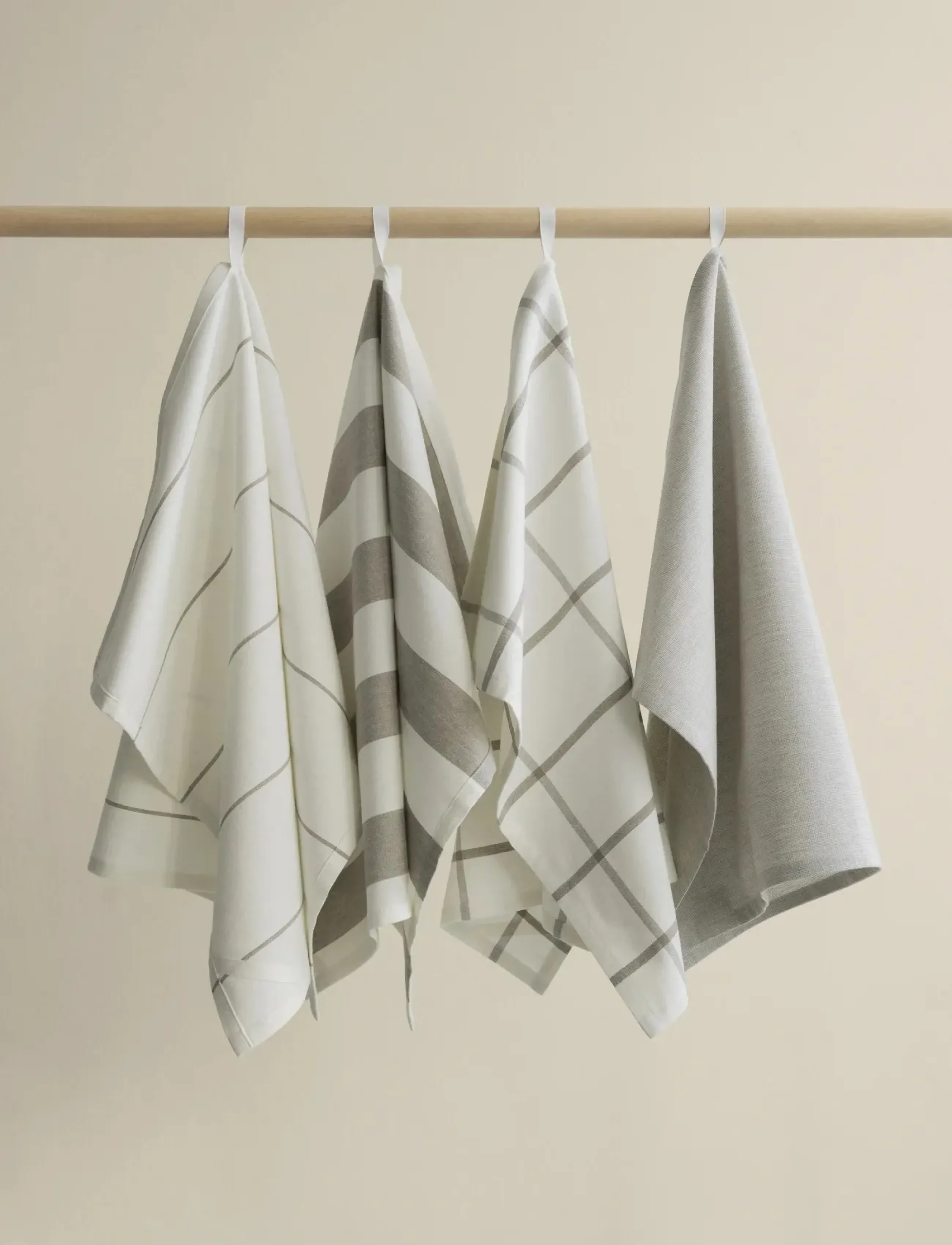 Blomus Tea Towel, Set Of 2 Pcs 70 X 50 Cm Taulo White/Mourning Dove, 70X cm, Dishes, Mehrfarbig/gemustert - Dish Cloths, Homeware