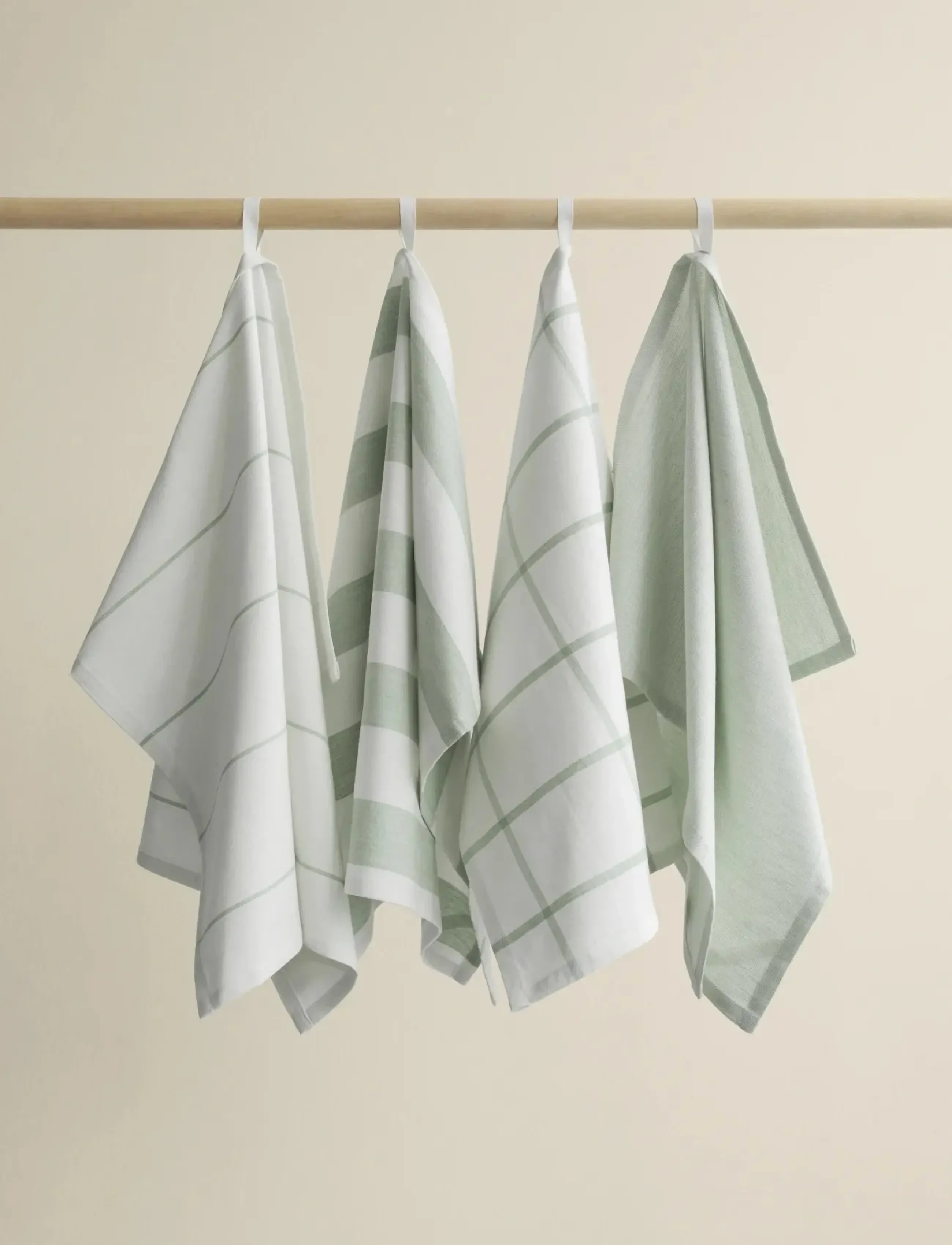 Blomus Tea Towel, Set Of 2 Pcs 70 X 50 Cm Taulo White/Desert Sage, 70X cm, Dishes, Mehrfarbig/gemustert - Dish Cloths, Homeware
