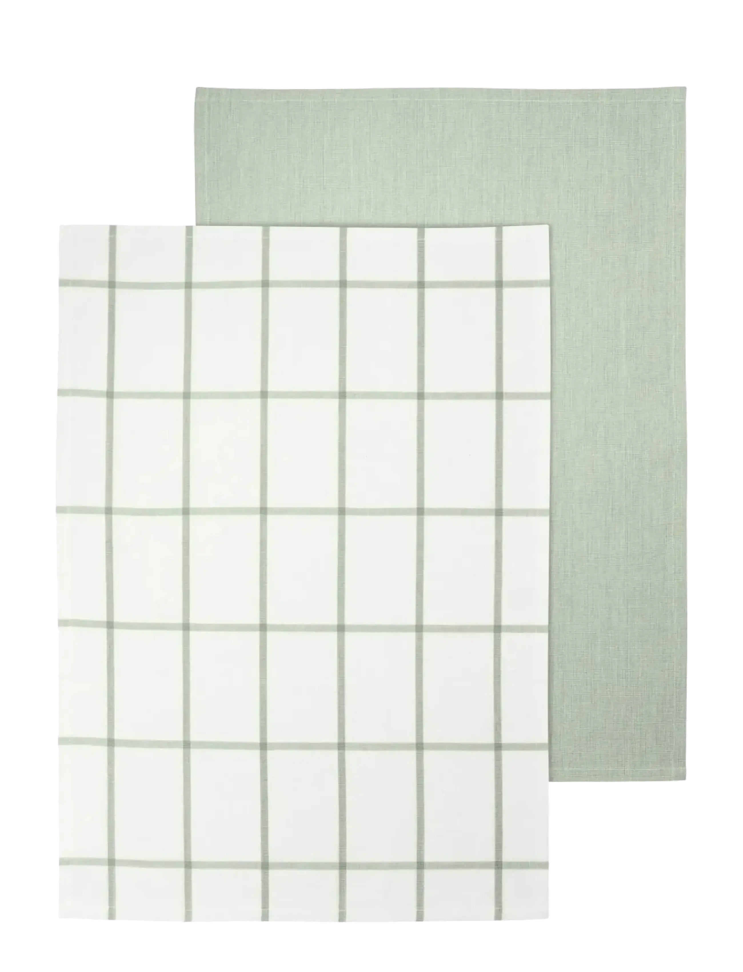 Blomus Tea Towel, Set Of 2 Pcs 70 X 50 Cm Taulo White/Desert Sage, Kitchen Håndklæde, Multi/mønstret, Str: 70X 50CM