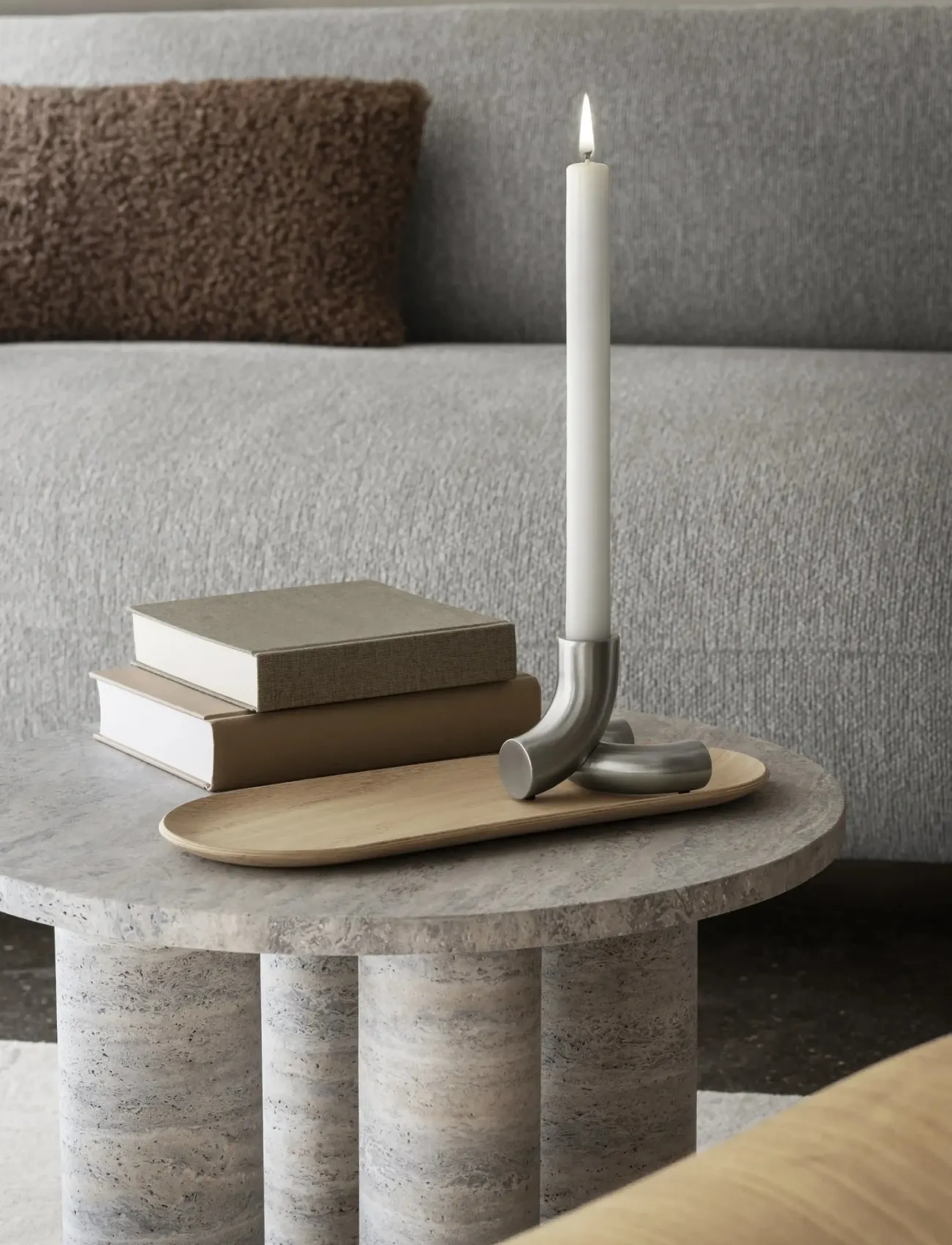 Blomus Set Of 2 Candle Holders 8,5 X 10 9,5 Cm Doodle Matt, L 9.5 cm, & Tealight Holders, Silber - Homeware