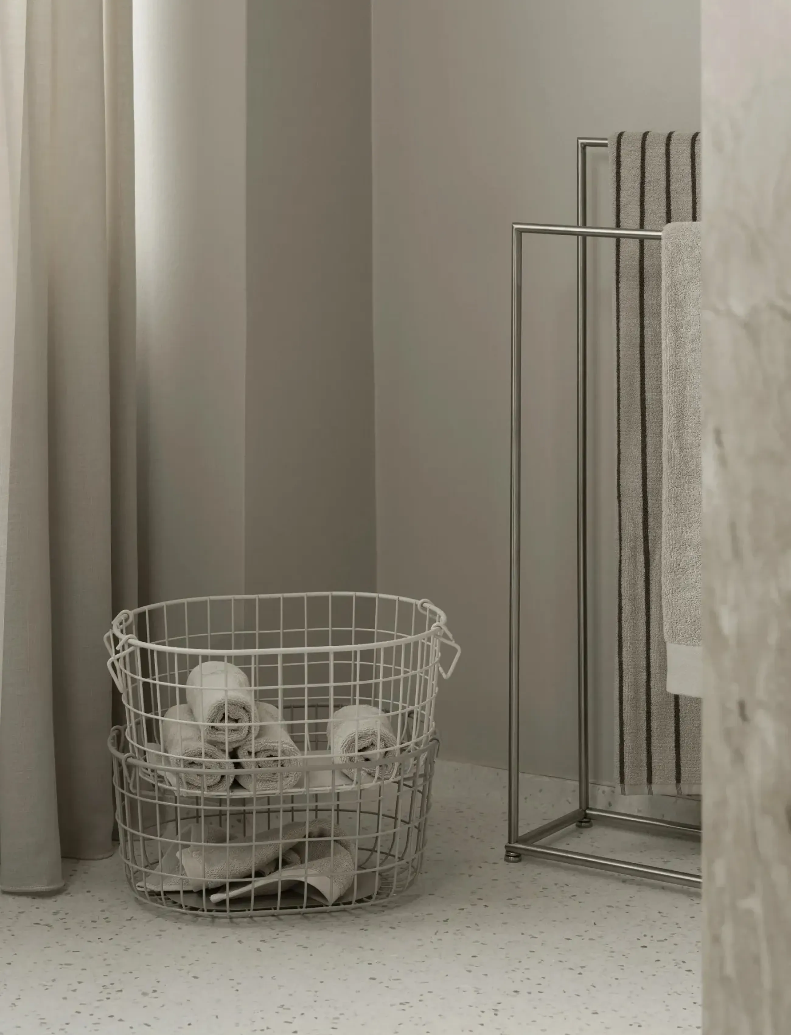 Blomus Storage Basket 17 X 37 27 Cm Kago Moonbeam, L 27.6 cm, Storage, Creme - Baskets, Homeware