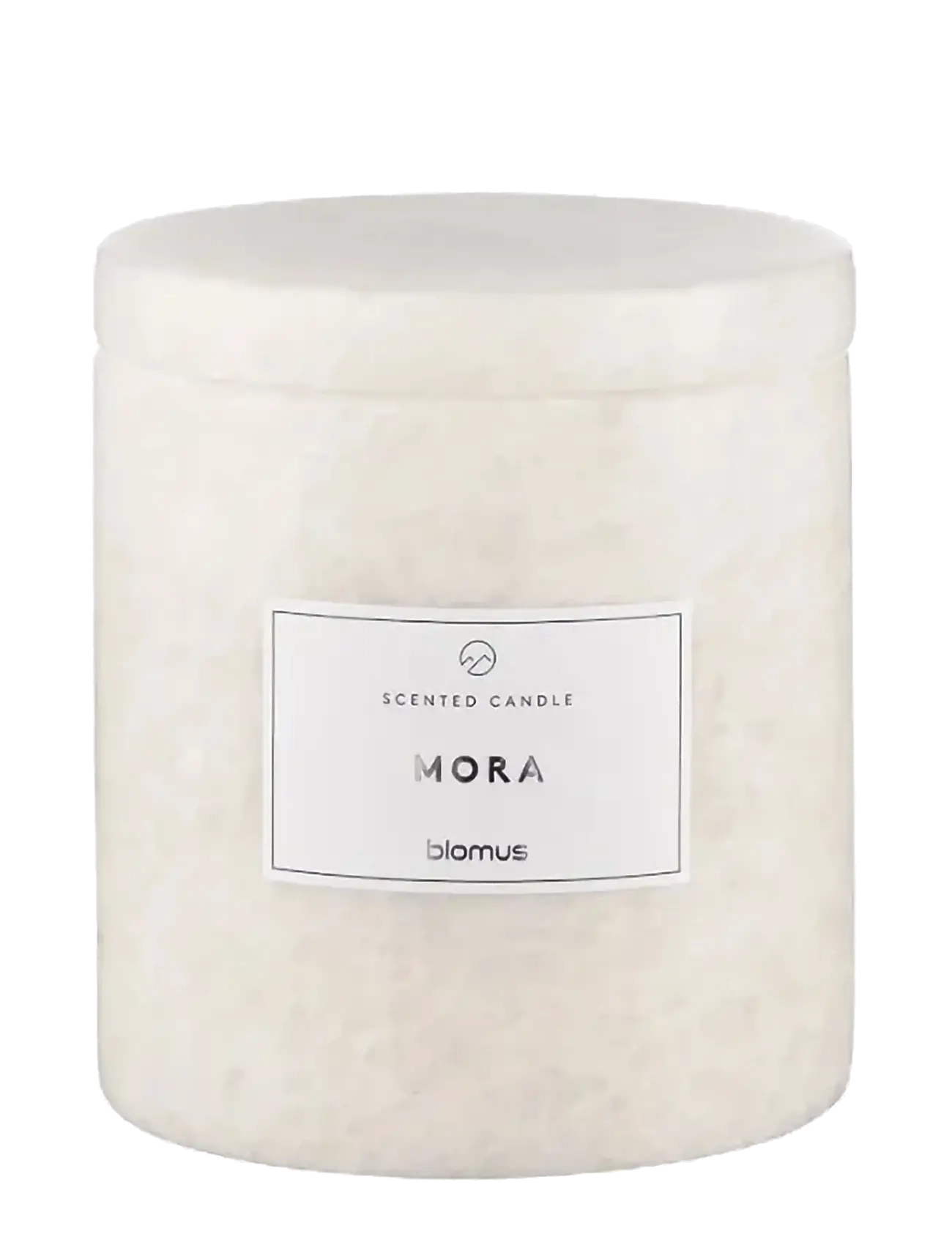 Blomus Scented Travertine Candle - 9 cm, Ø 8 cm - FRABLI - Moonbeam - Candles - MOONBEAM / cream