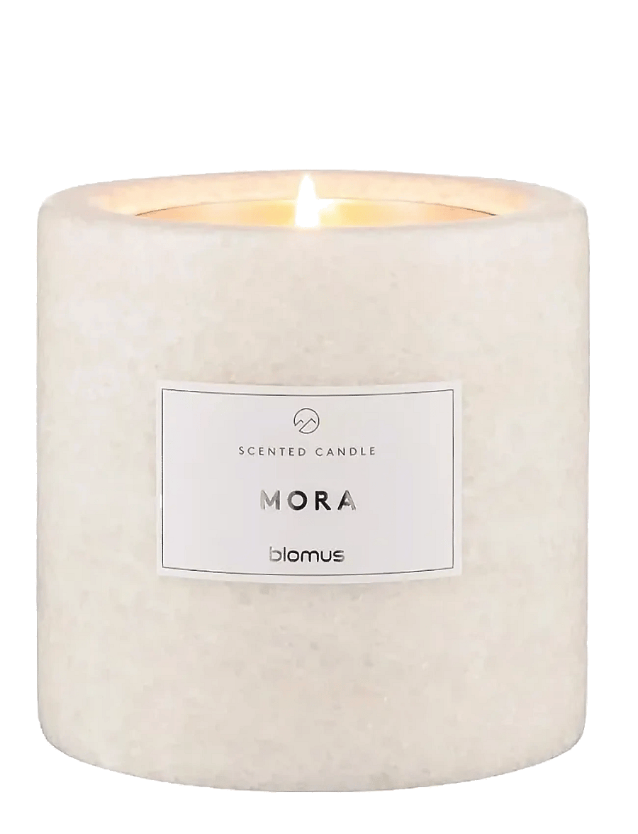 Blomus - Scented Travertine Candle - 11 cm, Ø 10 cm - FRABLI - Moonbeam - above 500kr - moonbeam - 3