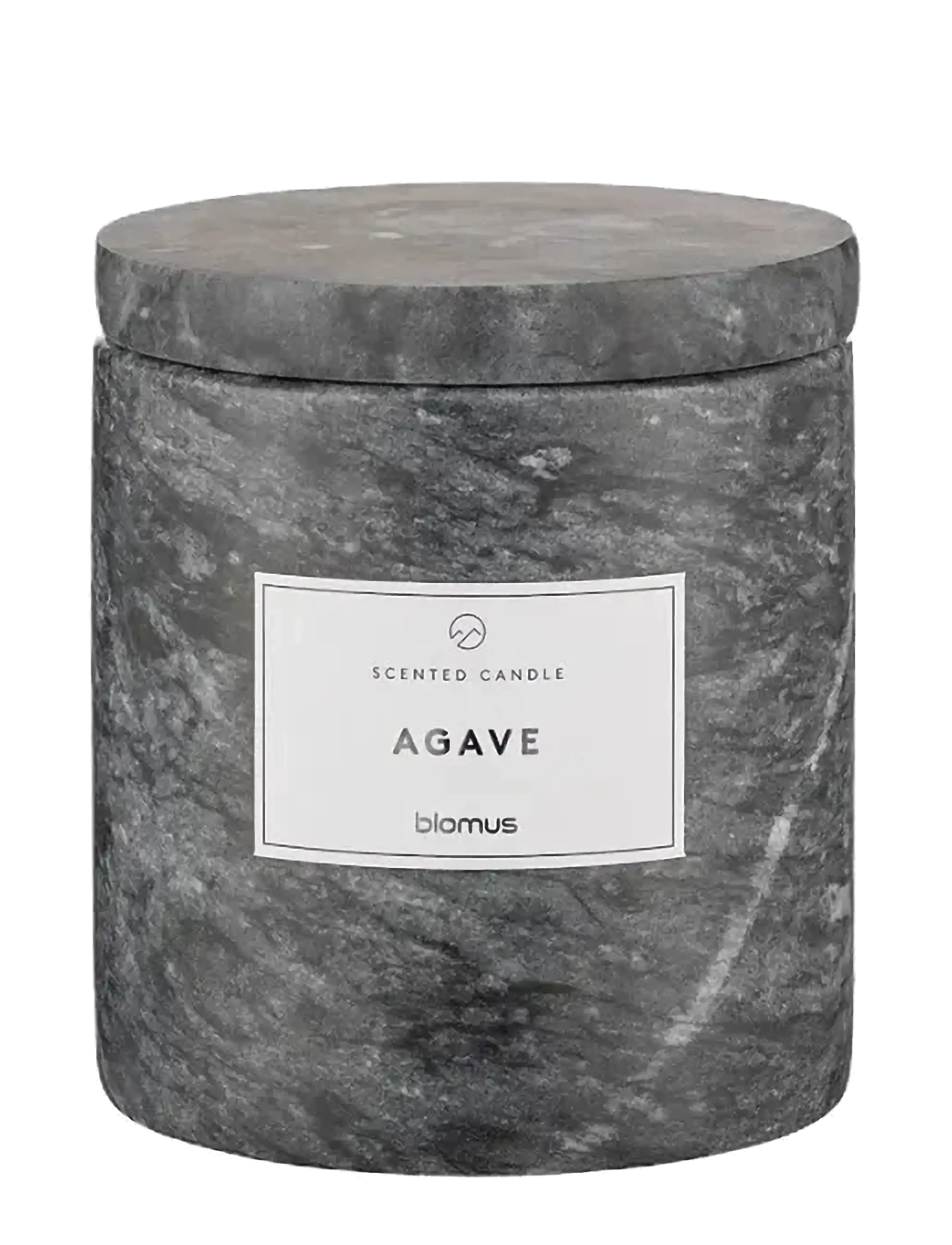 Blomus Scented Travertine Candle - 9 cm, Ø 8 cm - FRABLI - Magnet - Candles - MAGNET / grey