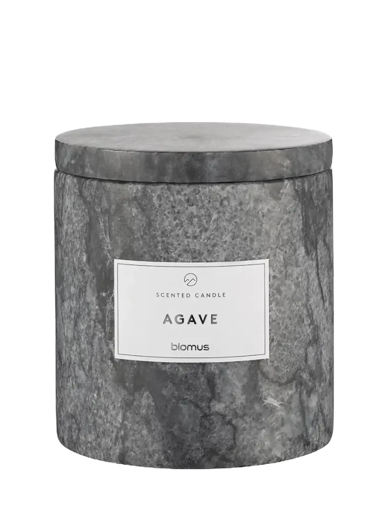 Blomus Scented Travertine Candle - 11 cm, Ø 10 cm - FRABLI - Magnet - Candles - MAGNET / grey