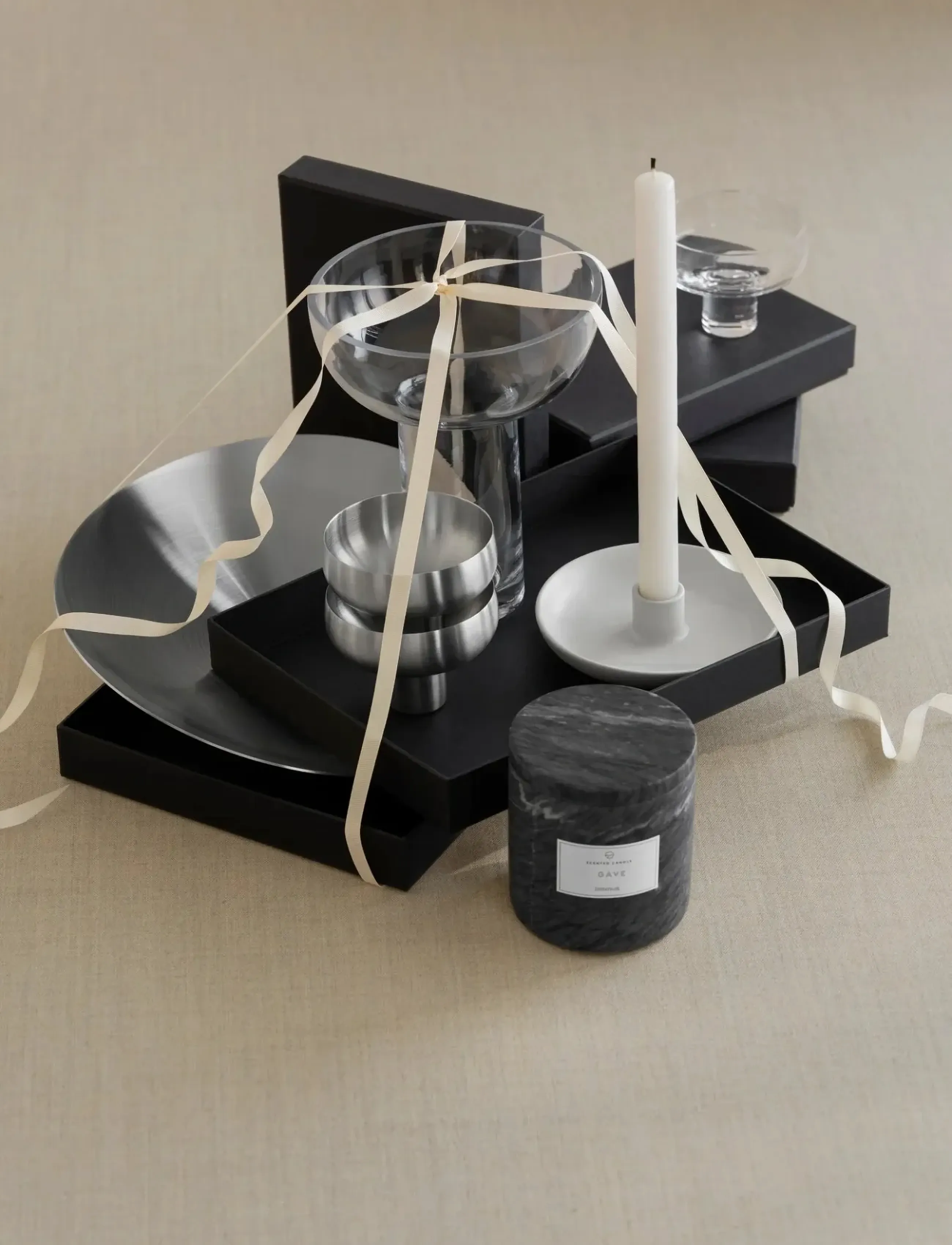 Blomus - Scented Travertine Candle - 11 cm, Ø 10 cm - FRABLI - Magnet - duftlys - magnet - 2