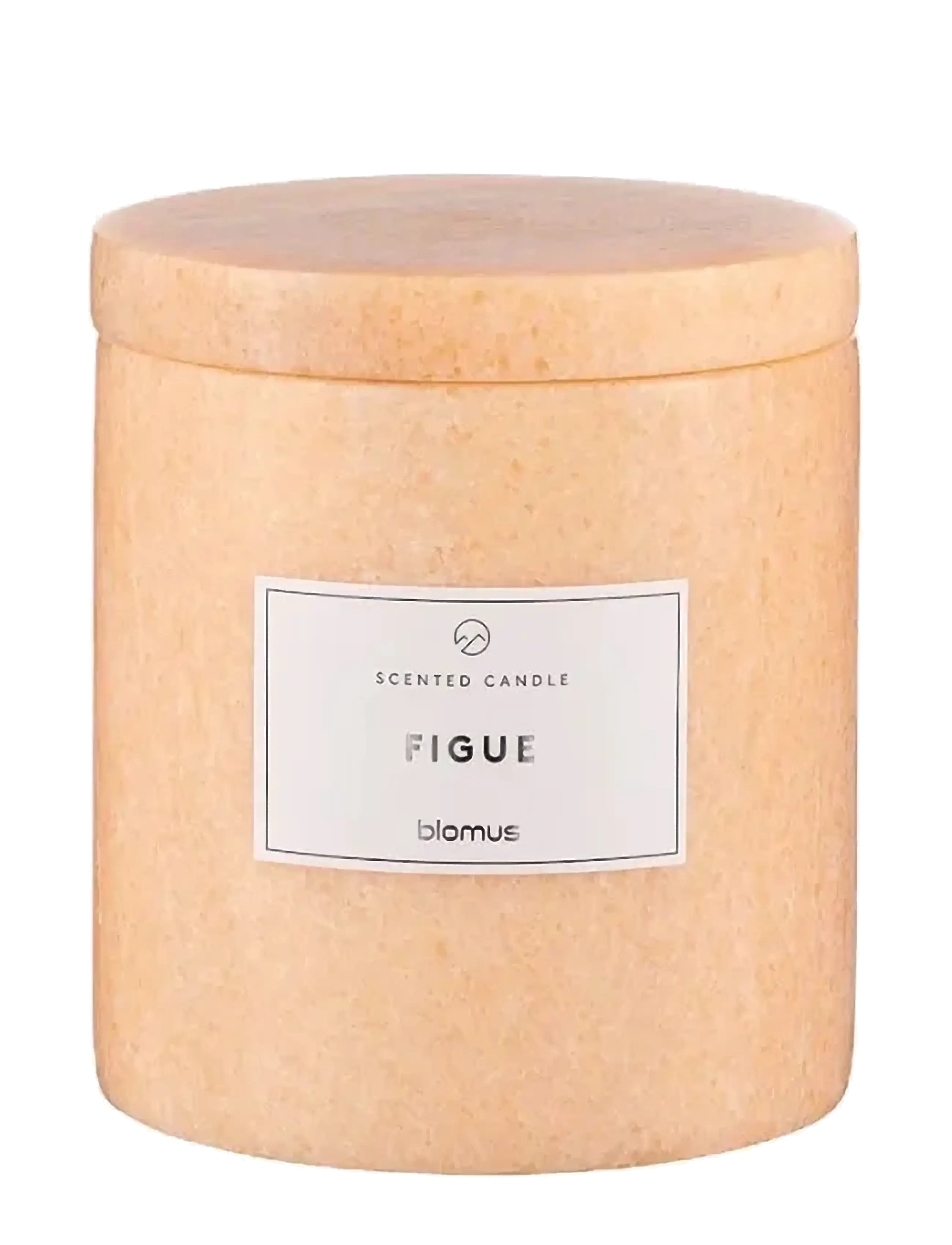 Blomus Scented Travertine Candle 9 Cm, Ø 8 Cm Frabli Indian Tan, Scented Candles, Beige, Str: L 80CM