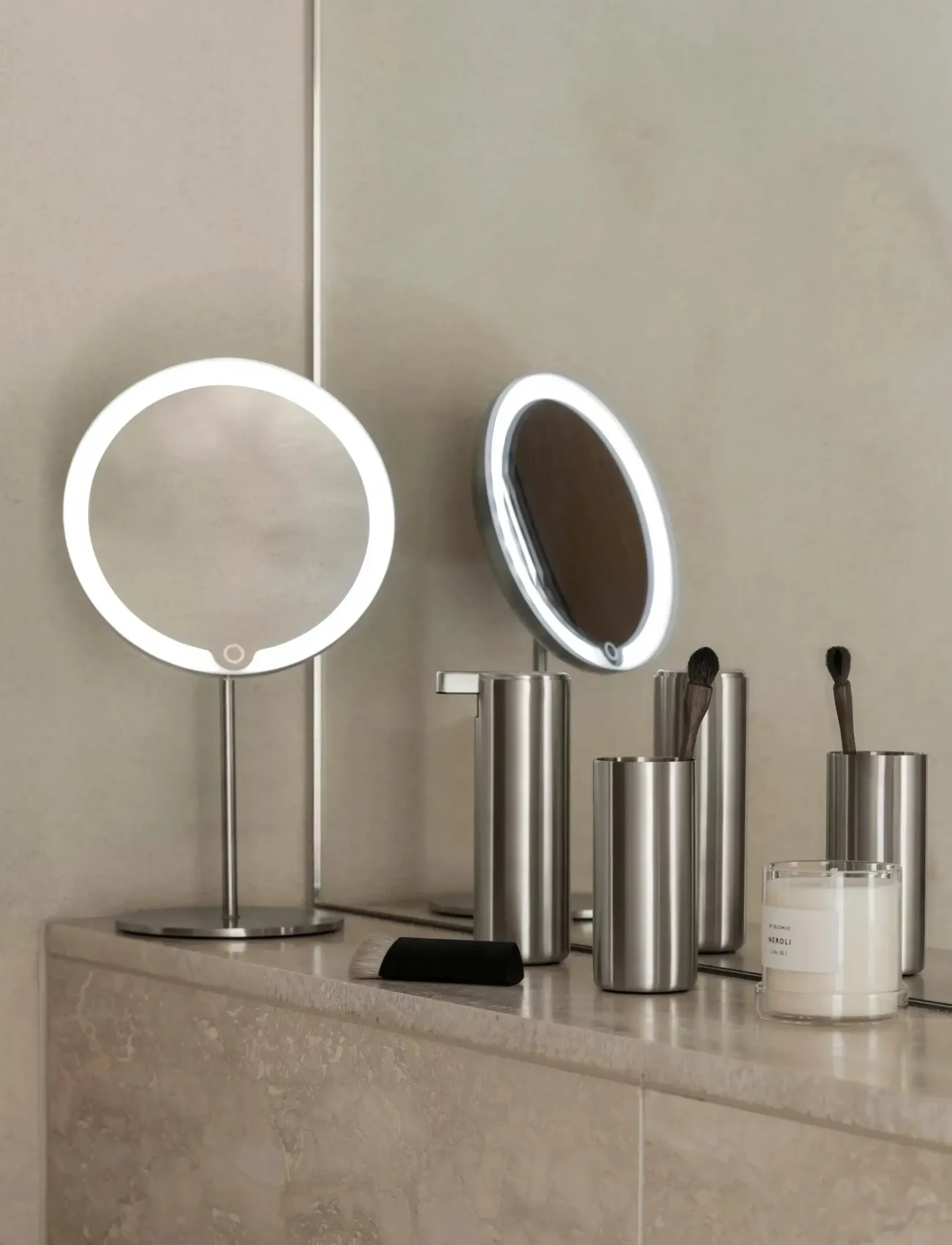 Blomus Led Vanity Mirror 34 X 20 14 Cm Modo Matt, L cm, Bathroom Interior, Silber - Mirrors, Beauty