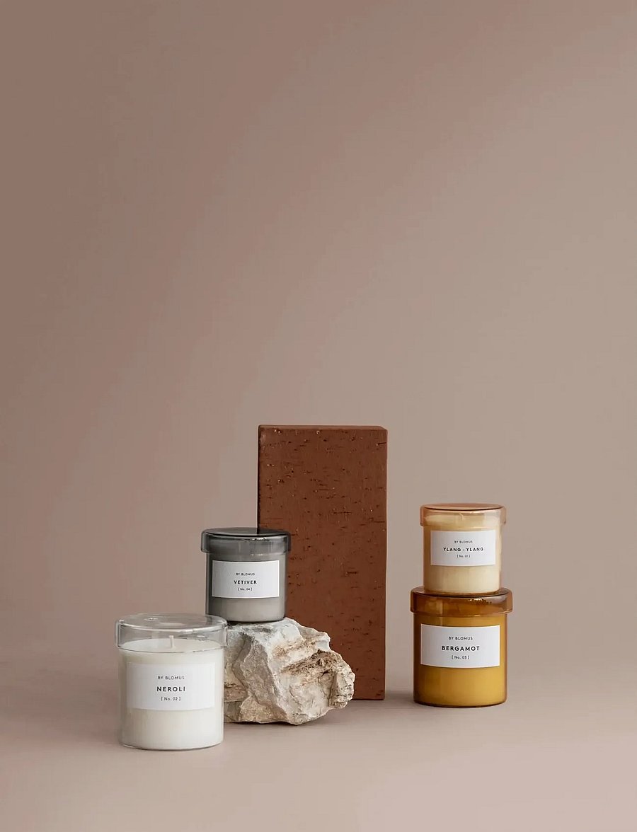 Blomus - Scented Candle L - 9,5 cm, Ø 9 cm - VALOA - Tan - above 500kr - tan - 4