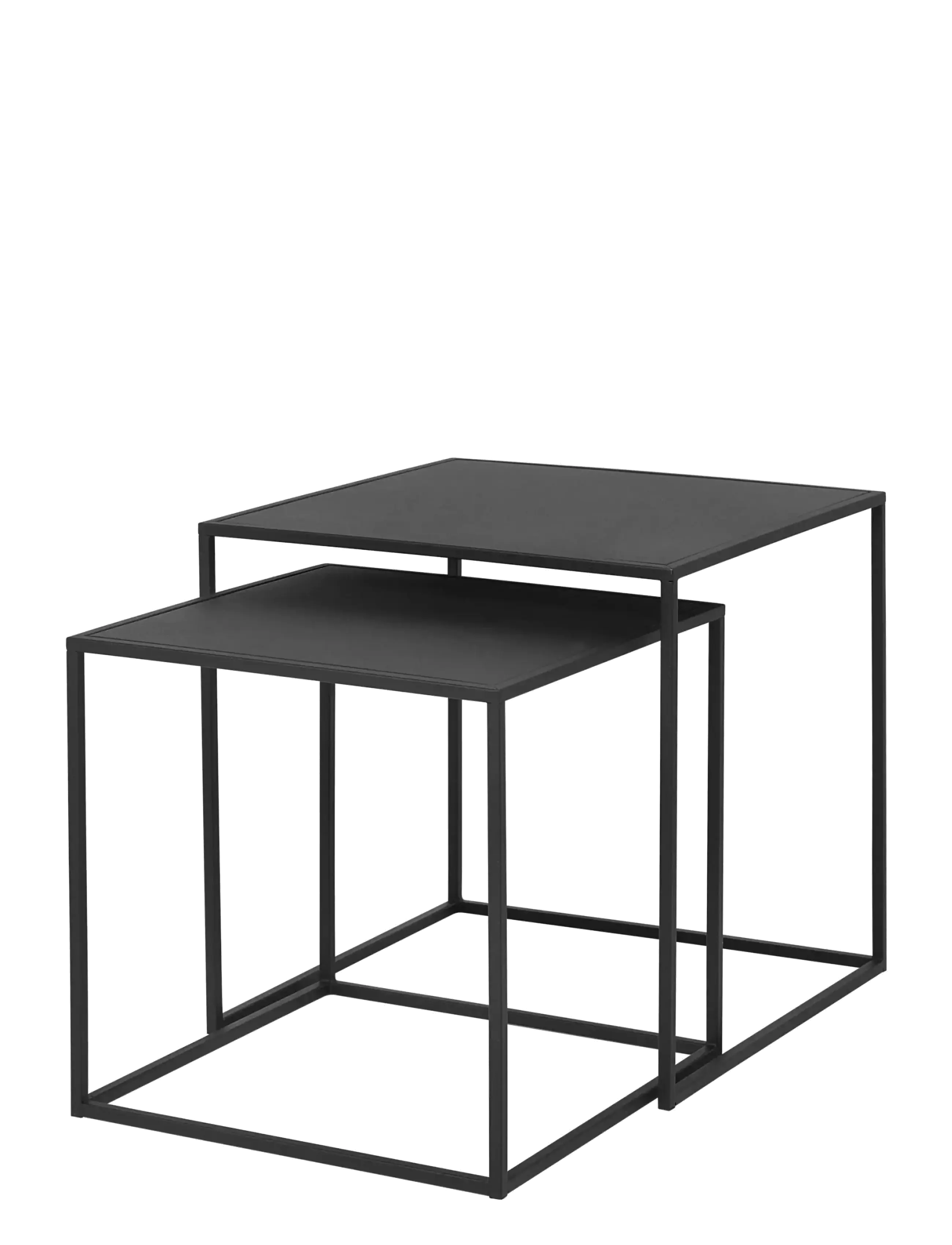 Blomus Set Of 2 Tables 40 X 40 X 40 Cm Fera Black, Sidebord og lille bord, Sort, Str: L 40CM