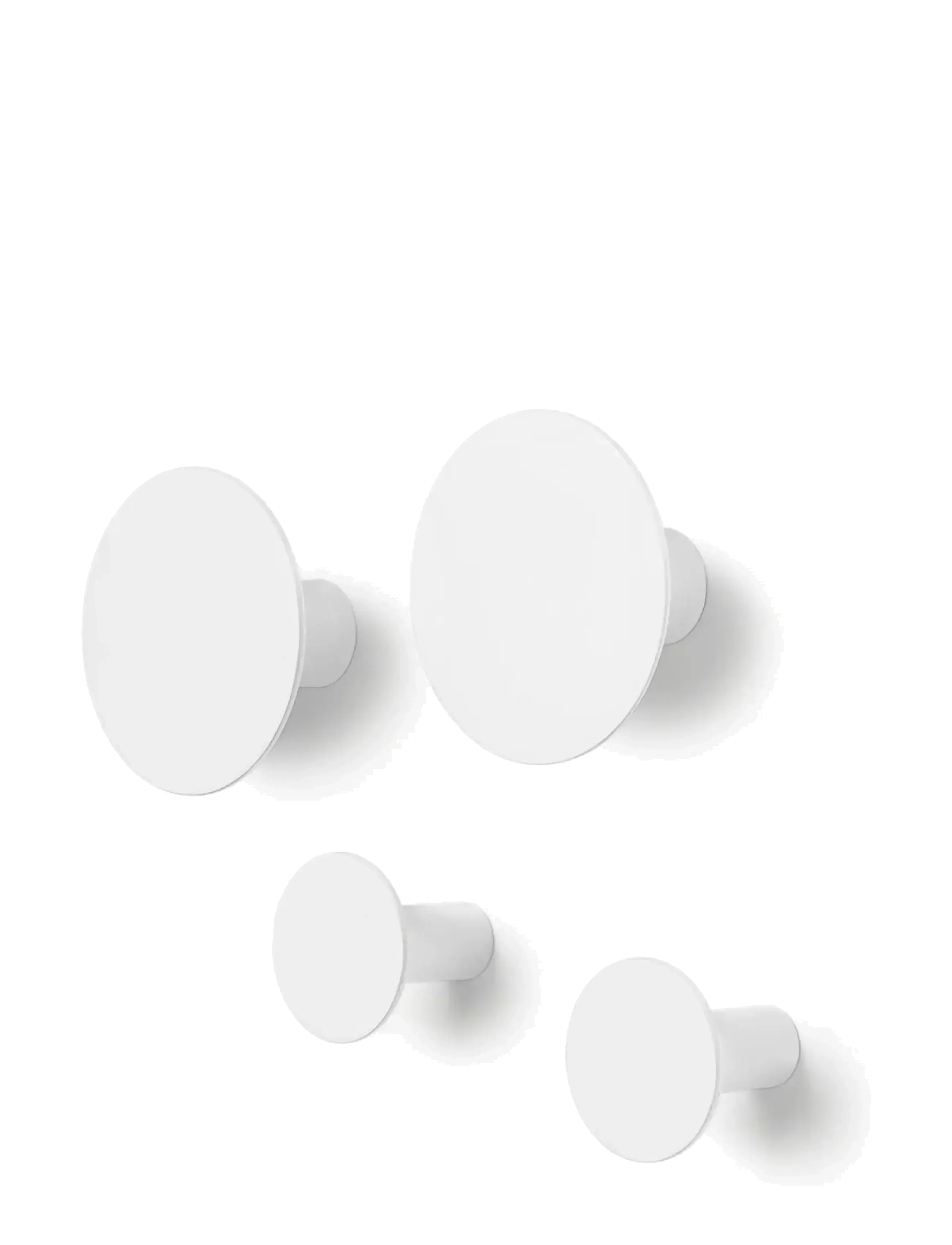 Blomus Set of 4 Wall Hooks - Ø 8,5 cm / Ø 5 cm - PONTO - Lily White - Nýkomið - LILY WHITE / white