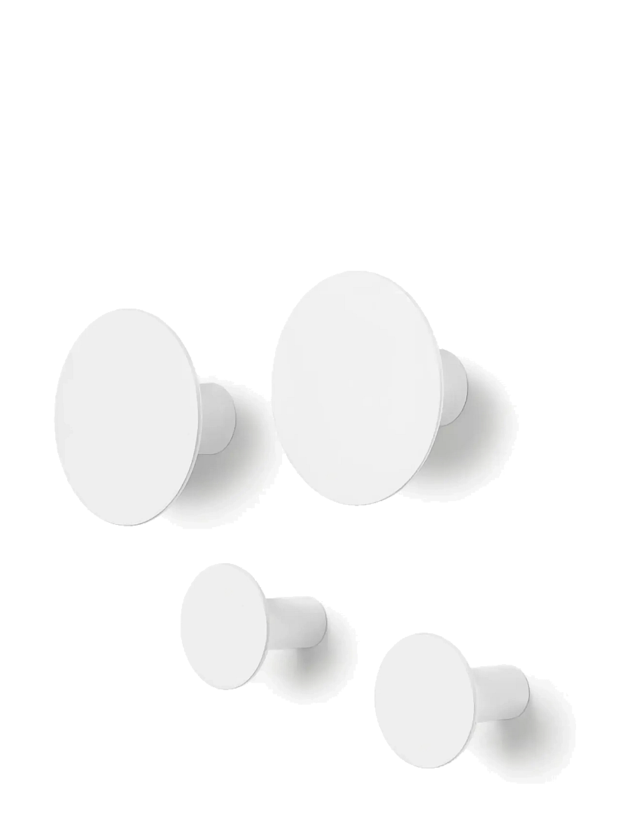 Blomus - Set of 4 Wall Hooks - Ø 8,5 cm / Ø 5 cm - PONTO - Lily White - haken - lily white - 0