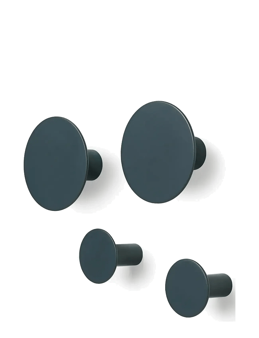 Blomus - Set of 4 Wall Hooks - Ø 8,5 cm / Ø 5 cm - PONTO - Gunmetal - konksud - gunmetal - 0
