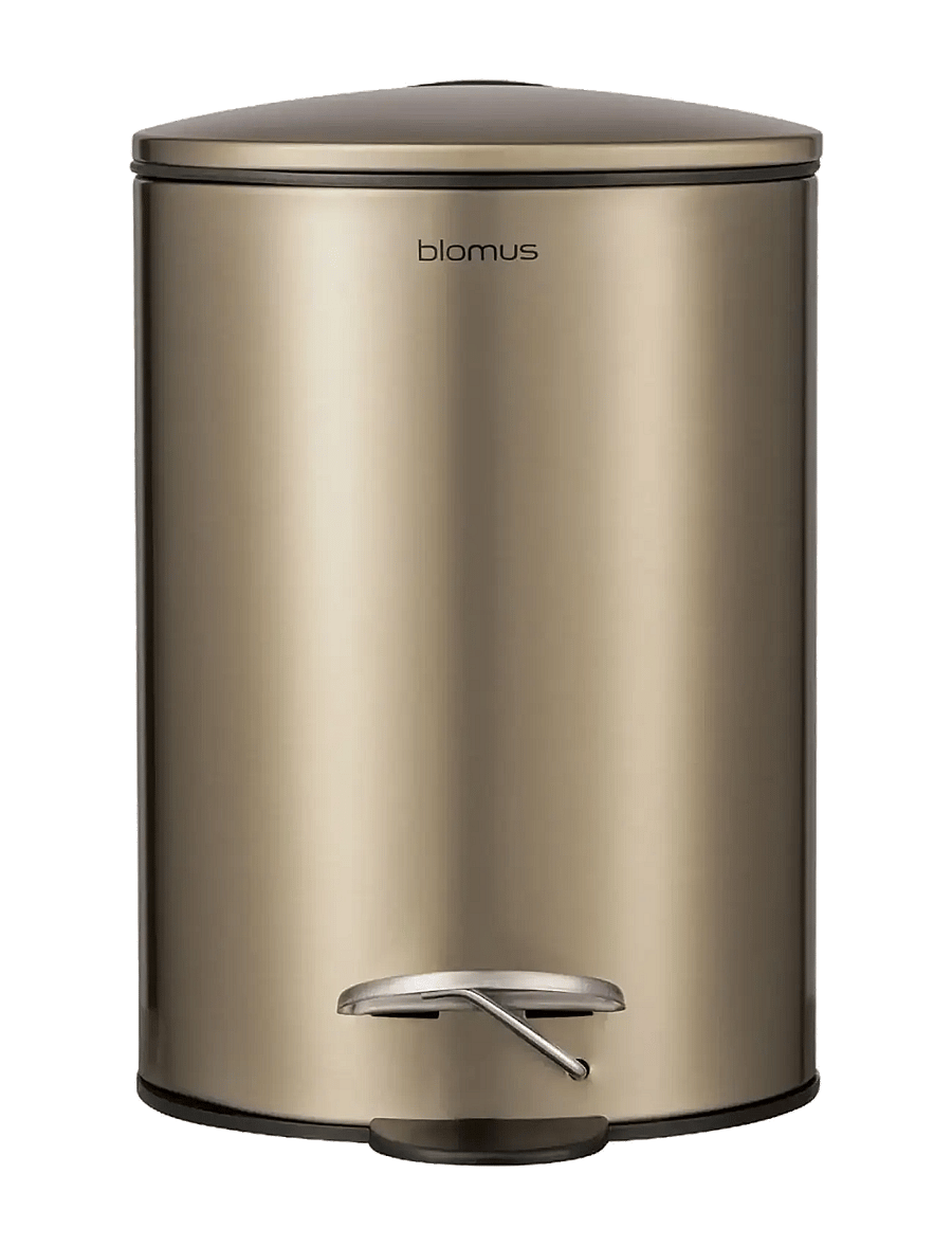 Blomus - Pedal Bin - Ø 17 cmn, 3 L - TUBO - Brass, metallic finish - papierkörbe - brass, metallic finish - 1