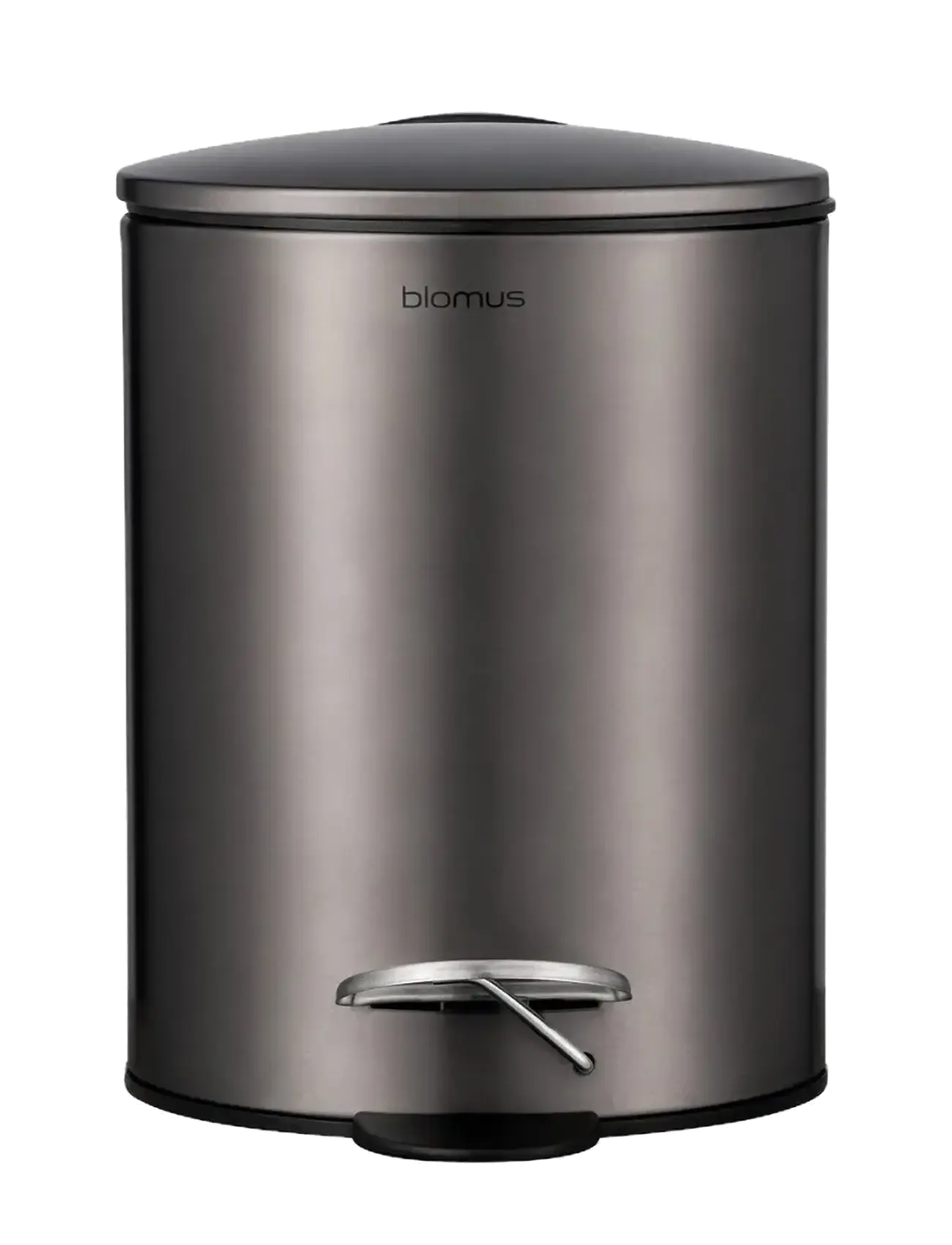 Blomus Pedal Bin Ø 17 Cmn, 3 L Tubo Burned Metal, Metallic Finish, 16.8 cm, Storage, Braun - Paper Bins, Homeware