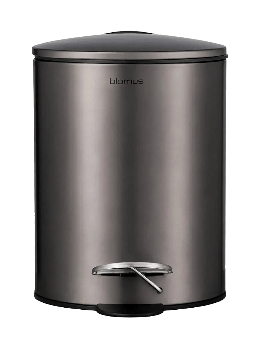 Blomus - Pedal Bin - Ø 17 cmn, 3 L - TUBO - Burned Metal, metallic finish - papierkörbe - burned metal, metallic finish - 0