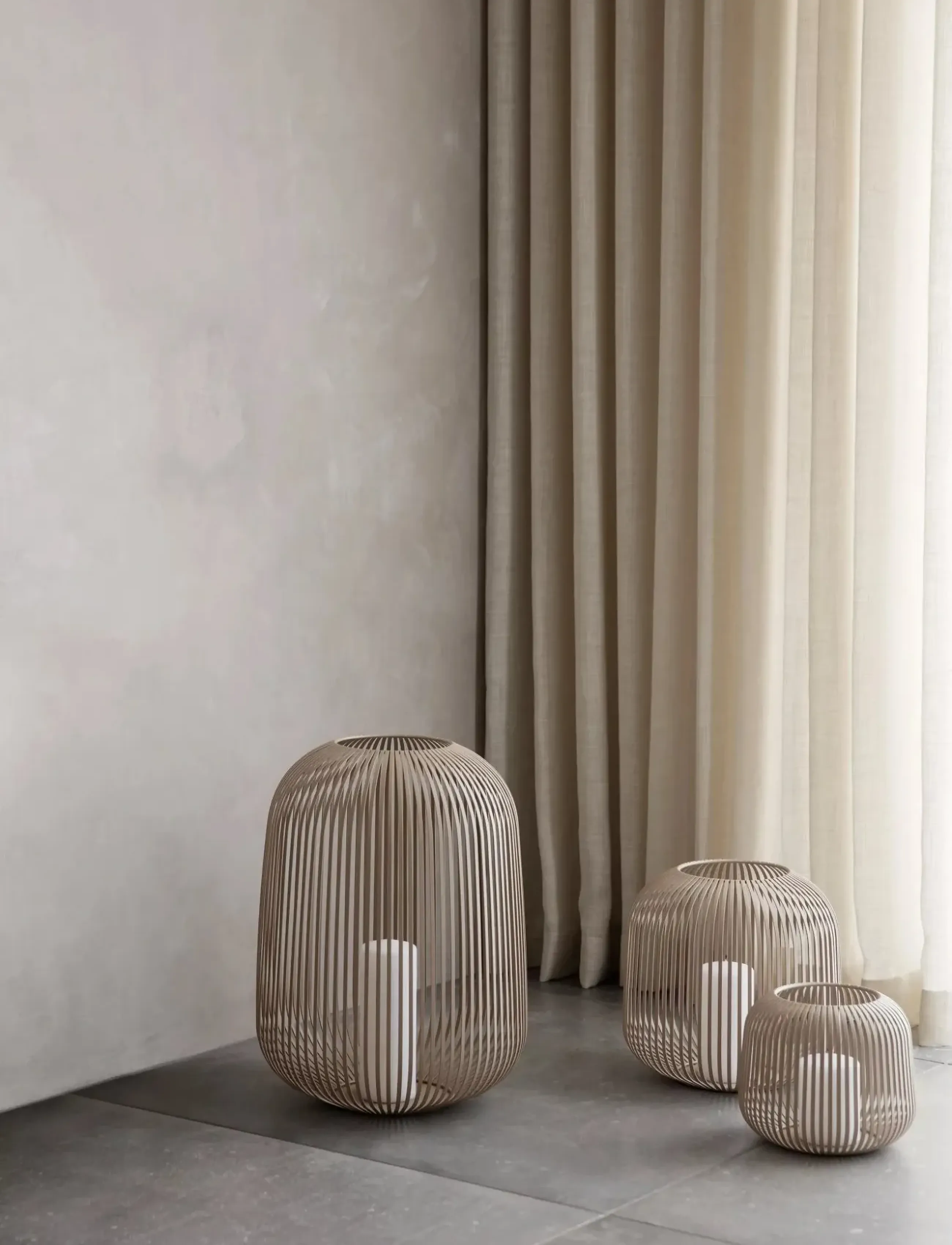 Blomus Lantern S 17 Cm, Ø 20,5 Cm Lito Nomad, L 20.3 cm, Candlesticks & Tealight Holders, Creme - Indoor Lanterns, Homeware