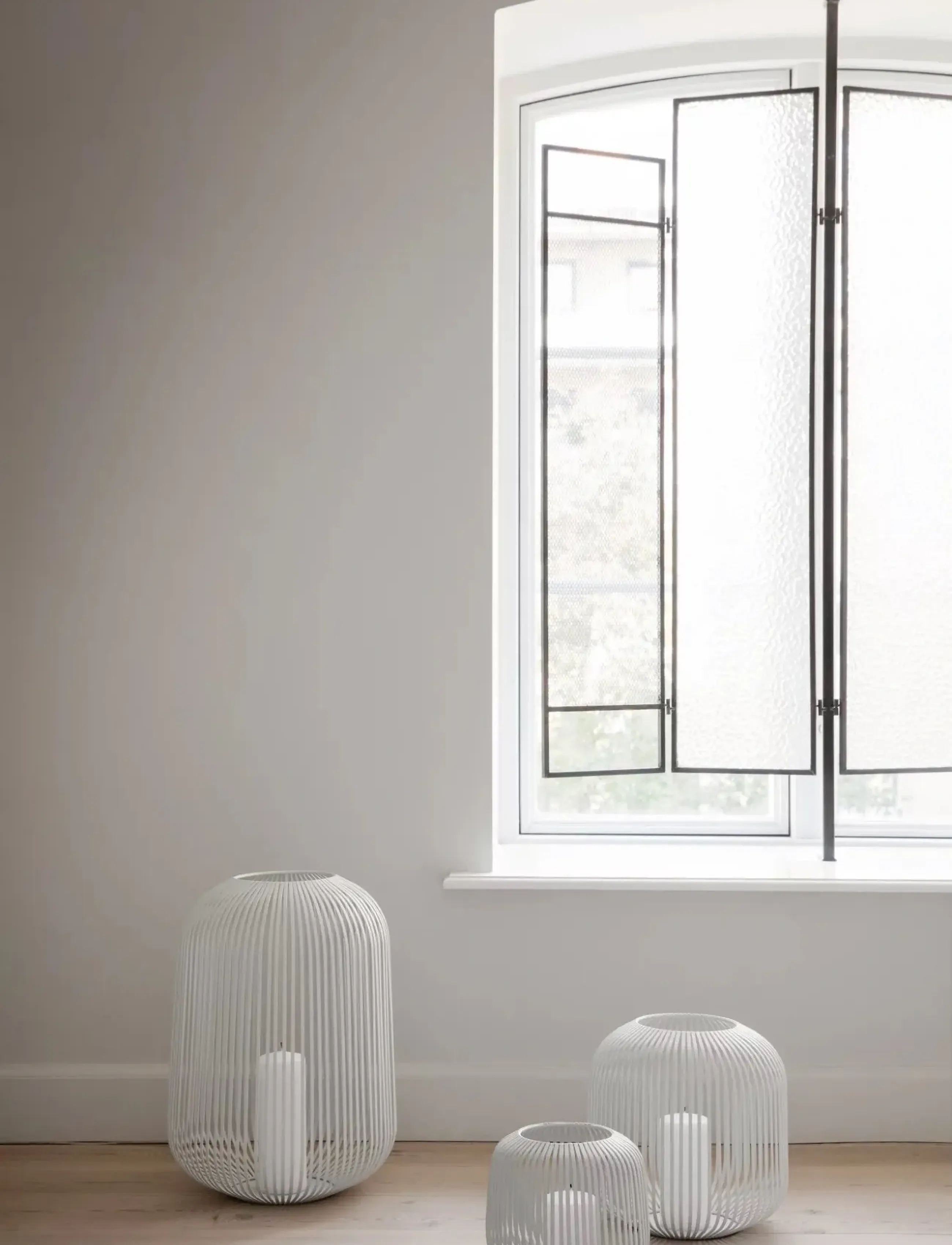 Blomus Lantern M 27 Cm, Ø 27,5 Cm Lito Nomad, L 27.7 cm, Candlesticks & Tealight Holders, Creme - Indoor Lanterns, Homeware