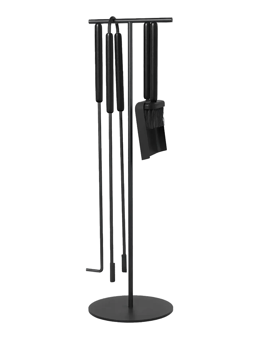 Blomus - 5 pcs Fireplace Tool Set - 75,5 cm, Ø 22 cm - ASHI - Black - aia aksessuaarid - black - 1