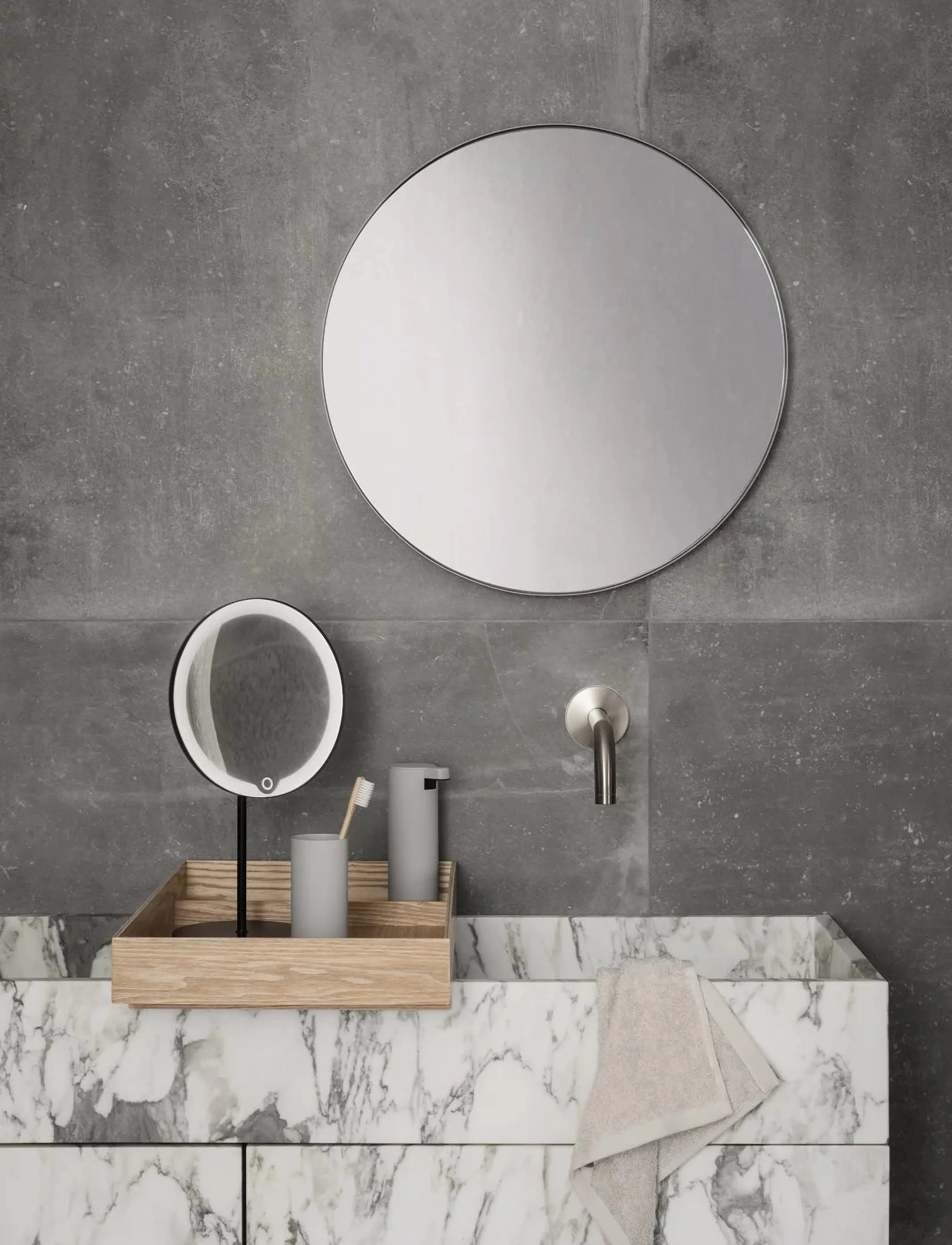 Blomus Led Vanity Mirror 34 X 20 14 Cm Modo Black, L cm, Bathroom Interior, Schwarz - Mirrors, Beauty