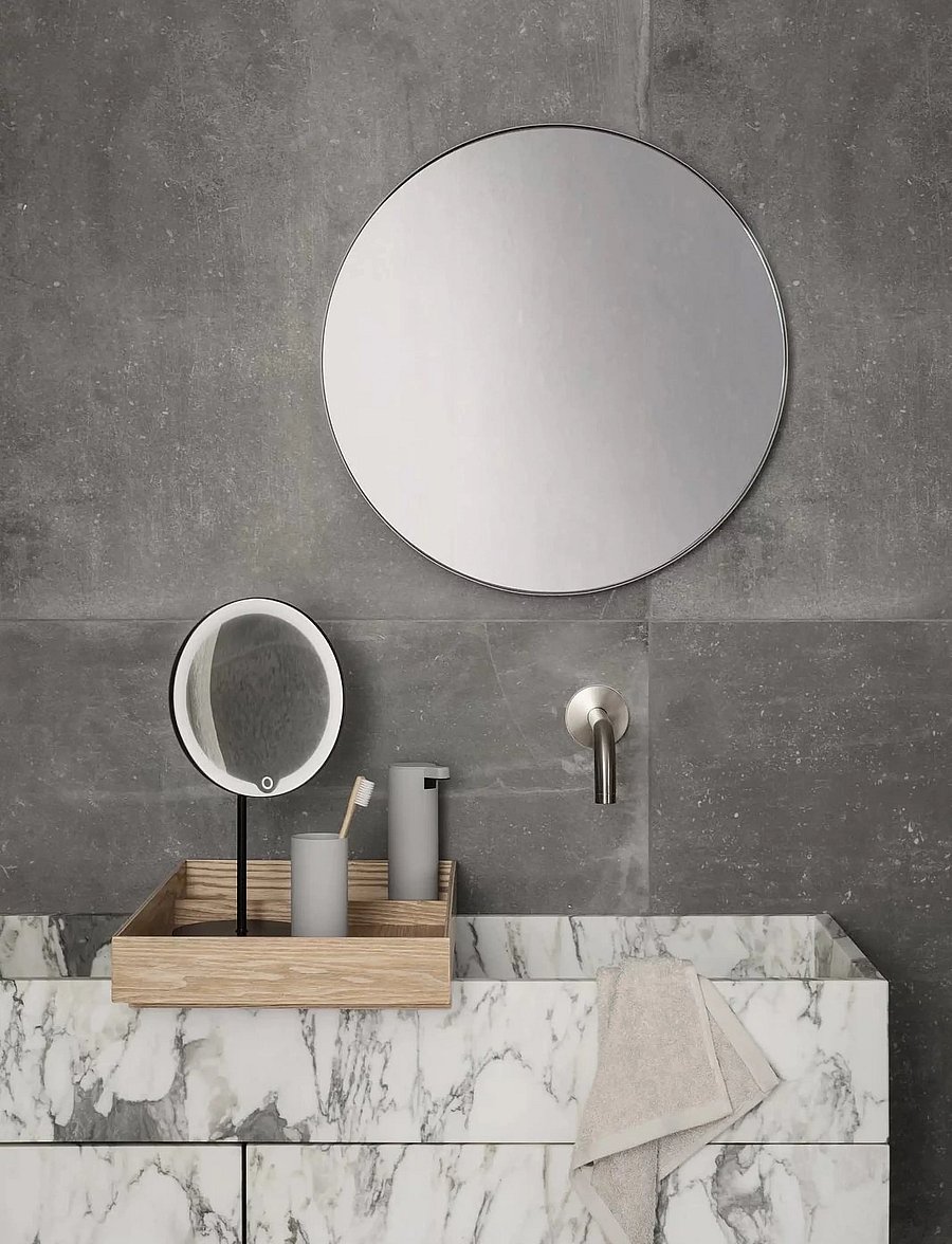 Blomus - LED Vanity Mirror - 34 x 20 x 14 cm - MODO - Black - makeup - black - 0