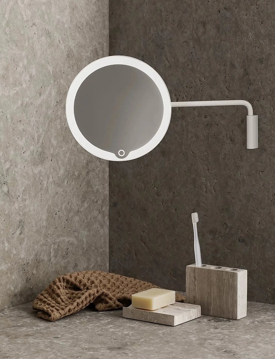Blomus - Wall-mounted LED Vanity Mirror - 20 x 20 x 30,5 cm - MODO - White - makeup - white - 0