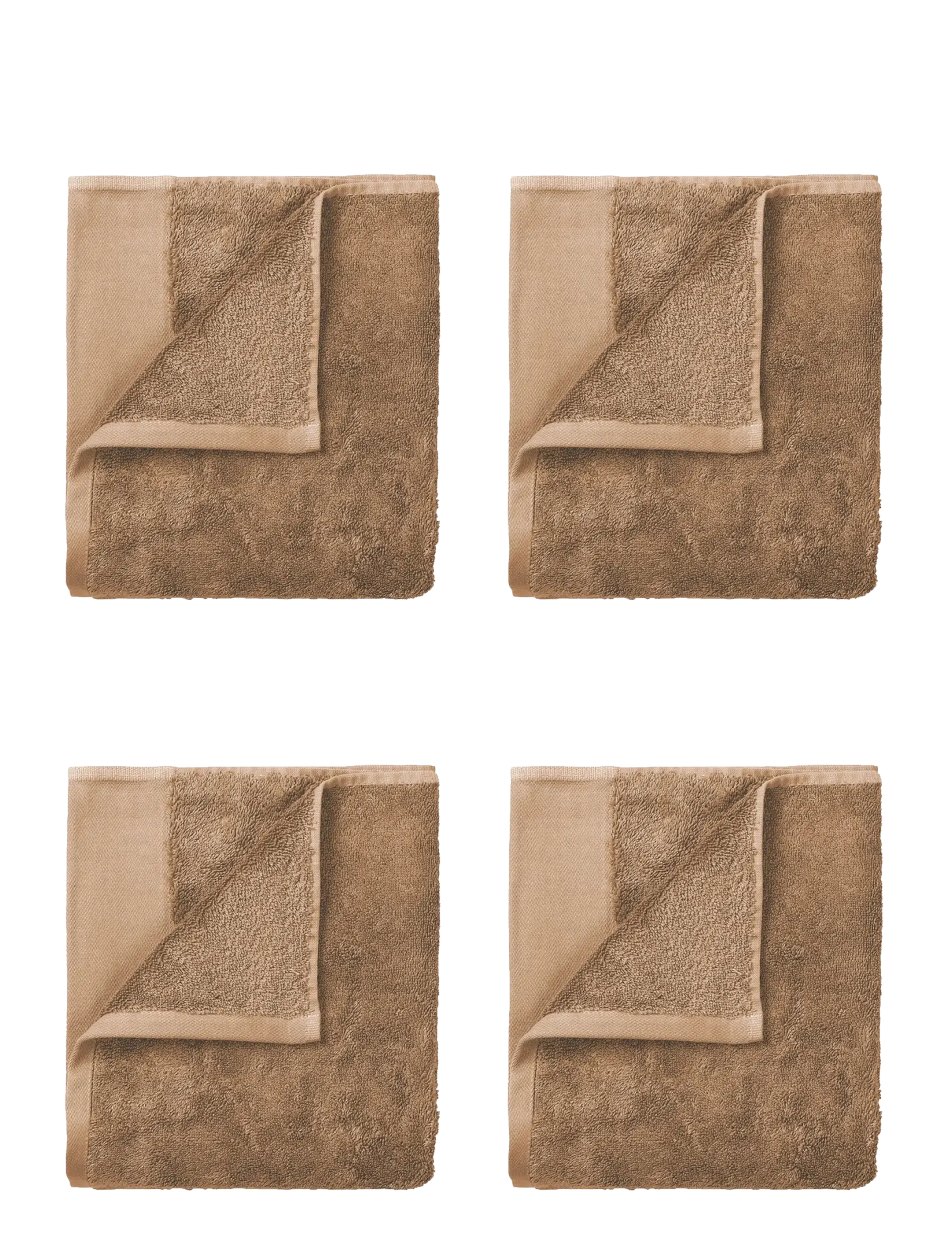 Blomus - Set of 4 Guest Hand Towels - 30 x 30 cm - RIVA - Tan - gasthanddoeken - tan - 2