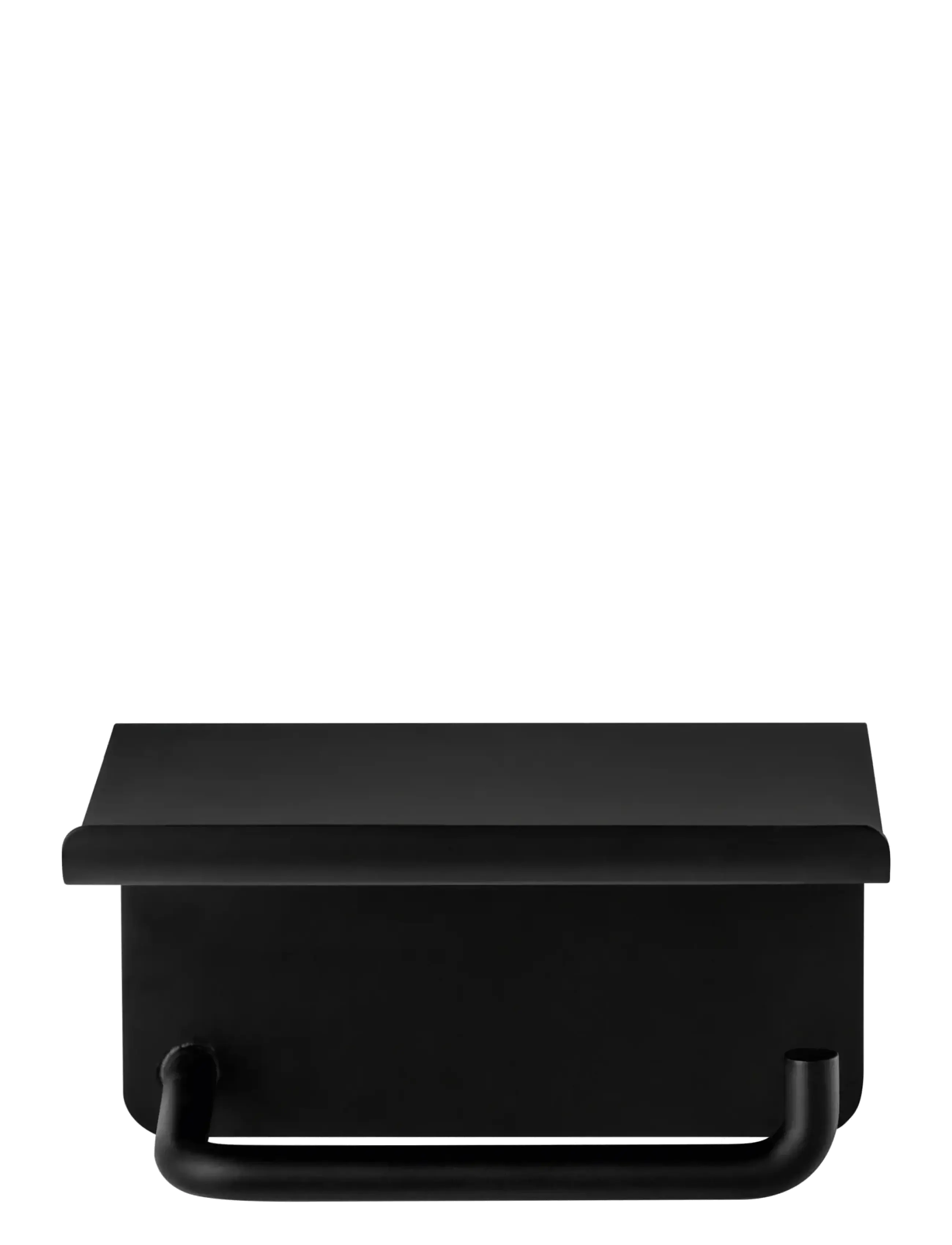 Blomus Toilet Paper Holder With Tray 9,5 X 14,5 13,5 Cm Modo Black, L 14.5 cm, Bathroom Interior, Schwarz - Holders & Hocks, Homeware