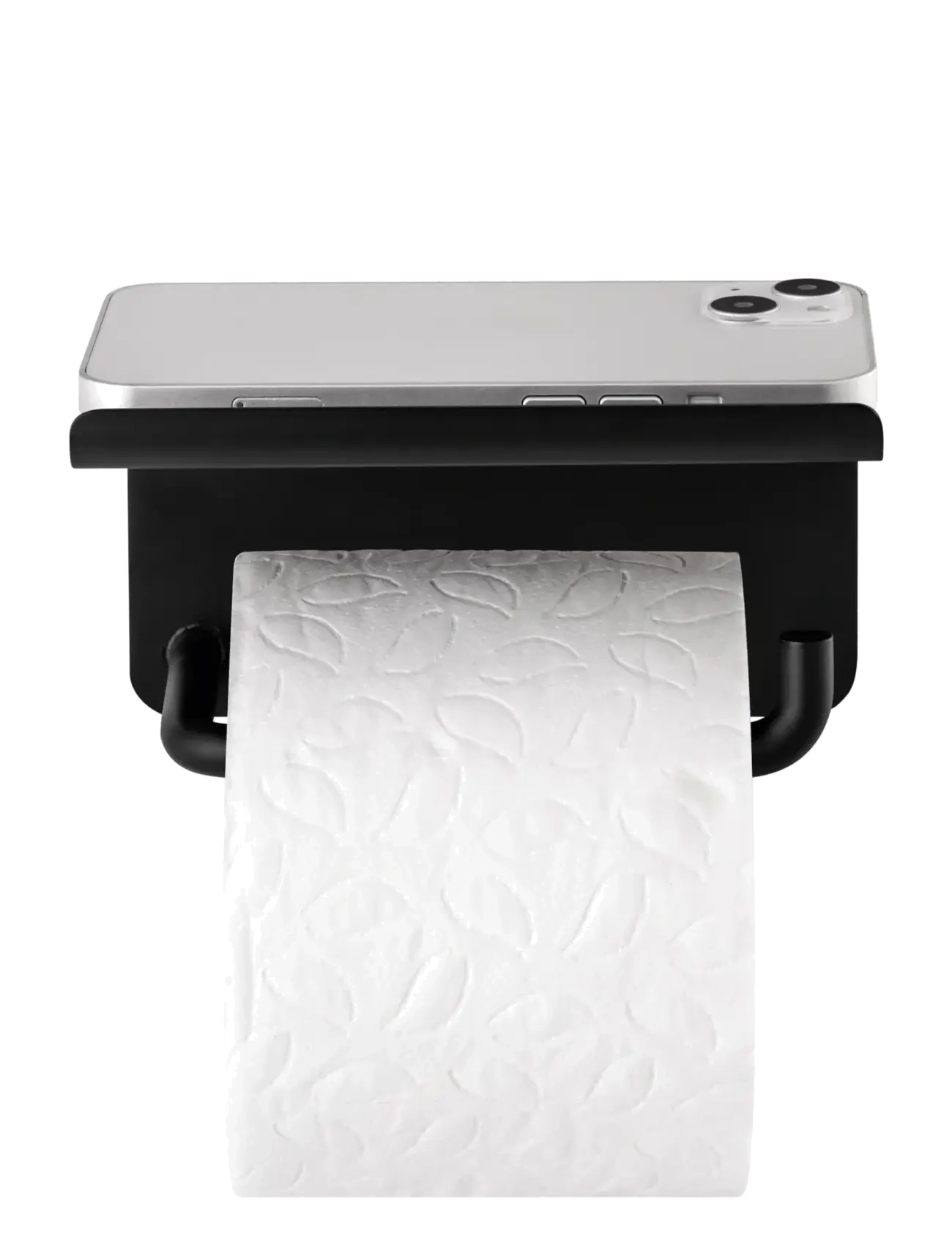 Blomus - Toilet Paper Holder with tray - 9,5 x 14,5 x 13,5 cm - MODO - Black - knager & knagerækker - black - 2