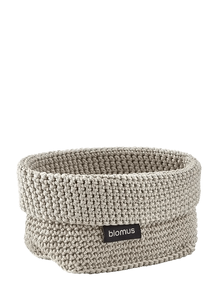 Blomus - Crochet Rope Basket M - 15 x 10 x 9 cm - TELA - Moonbeam - aufbewahrungskörbe - moonbeam - 1
