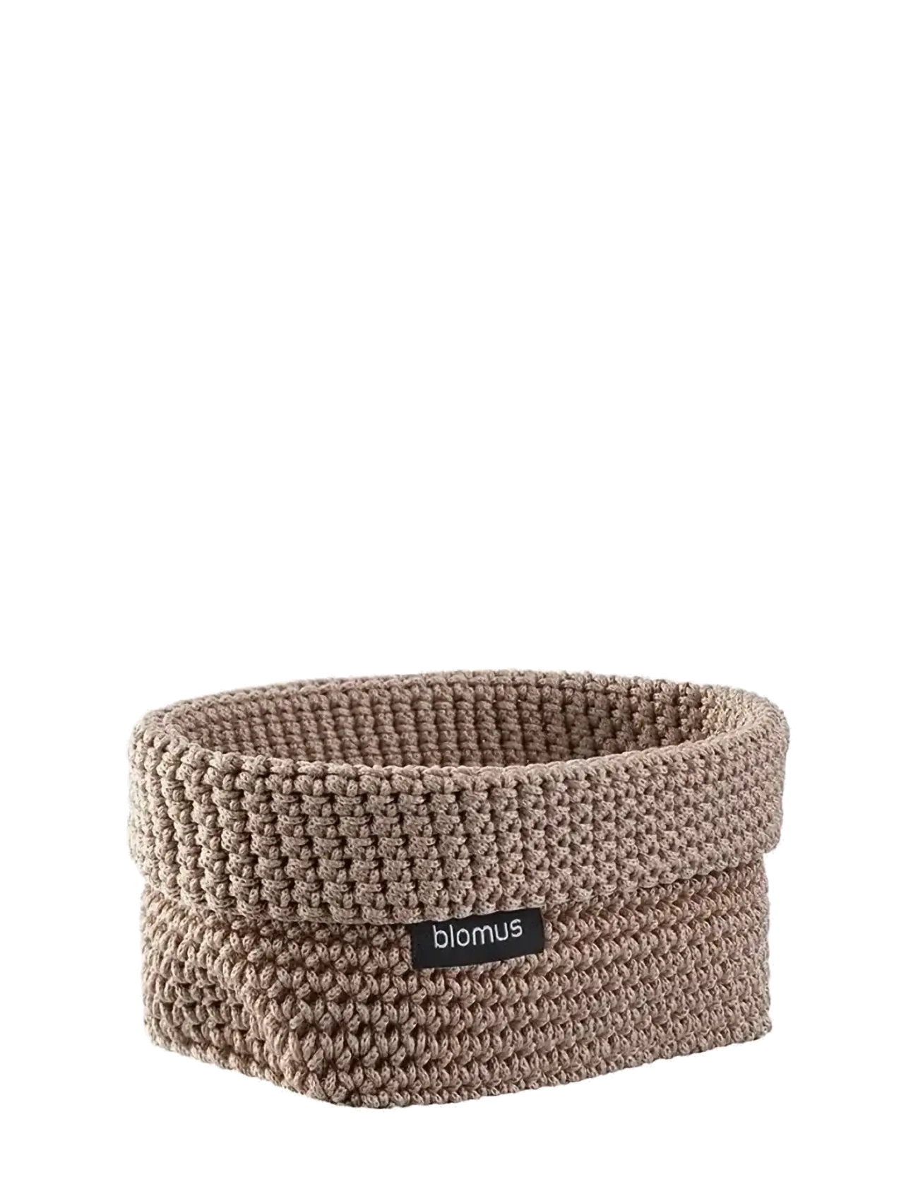 Blomus Crochet Rope Basket M 15 X 10 9 Cm Tela Bark, L cm, Storage, Beige - Storage Baskets, Homeware