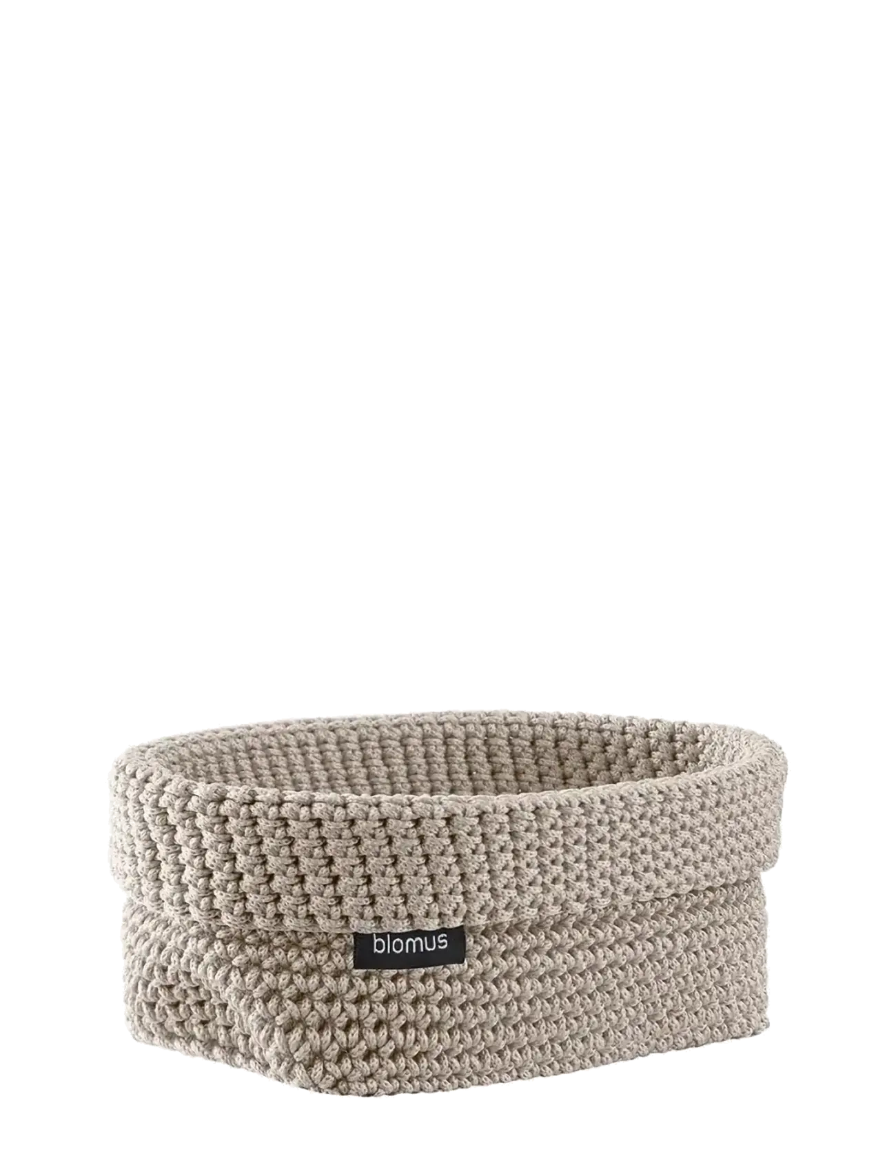 Blomus Crochet Rope Basket L 20 X 12 9 Cm Tela Moonbeam, cm, Storage, Beige - Storage Baskets, Homeware