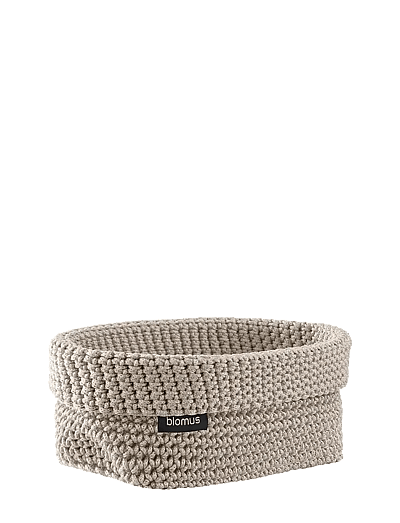 Blomus Crochet Rope Basket L - 20 x 12 x 9 cm - TELA - Moonbeam - Aufbewahrungskörbe - MOONBEAM / beige