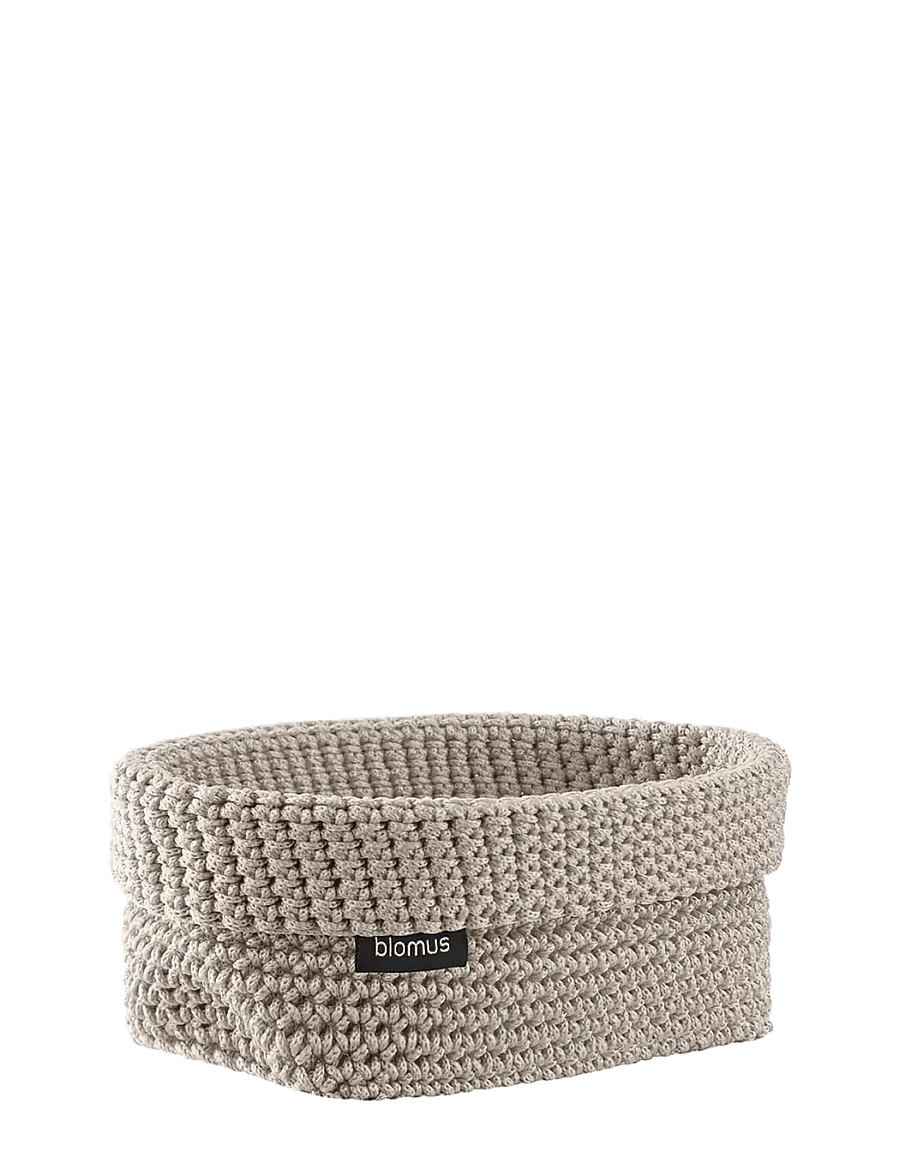 Blomus - Crochet Rope Basket L - 20 x 12 x 9 cm - TELA - Moonbeam - lebensmittellagerung - moonbeam - 0