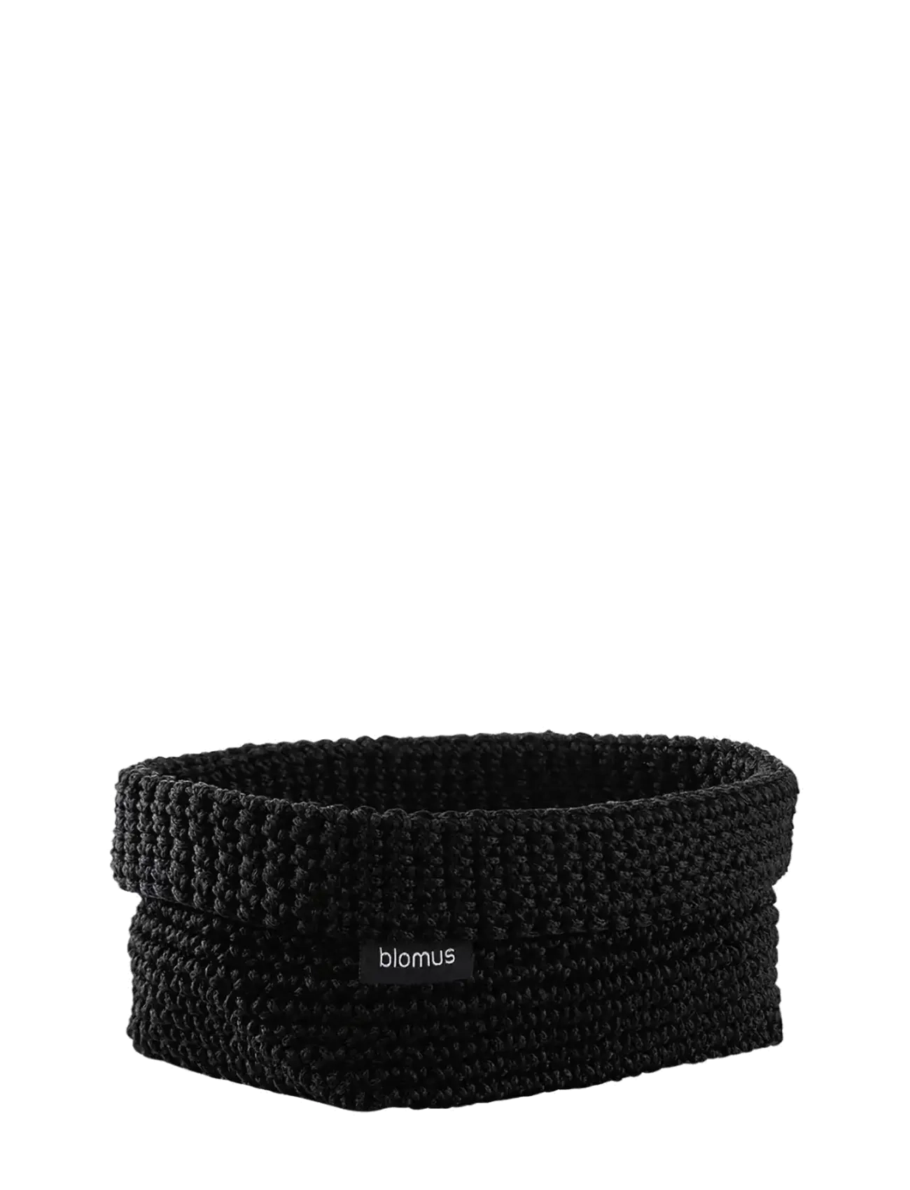 Blomus Crochet Rope Basket L 20 X 12 X 9 Cm Tela Black, Opbevaringskurv, Sort, Str: L 20CM