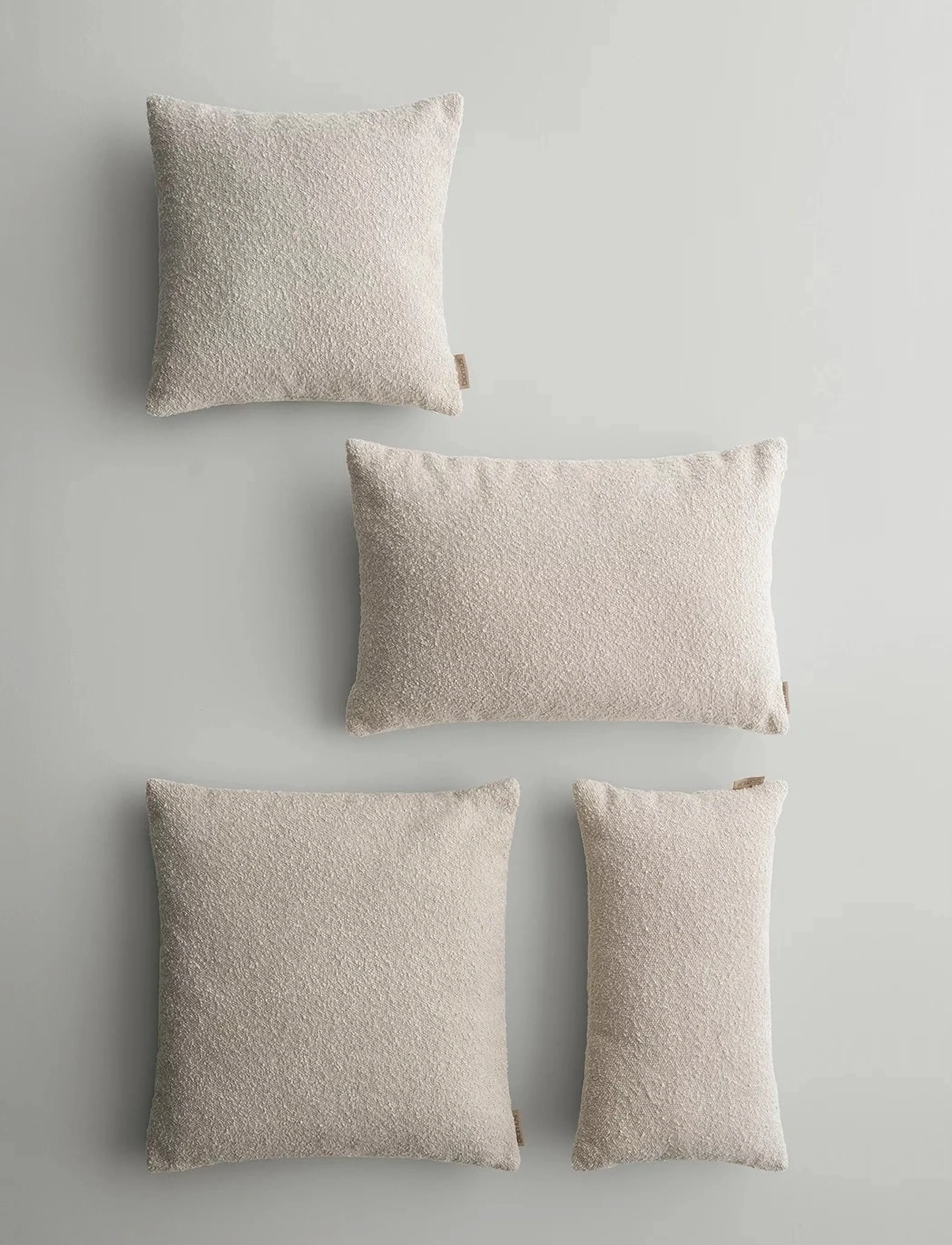 Blomus Cushion Cover - 50 X 50 cm - Boucle - Moonbeam, 50X 50 cm, White, Puder & Tæpper > Pudebetræk, Unisex