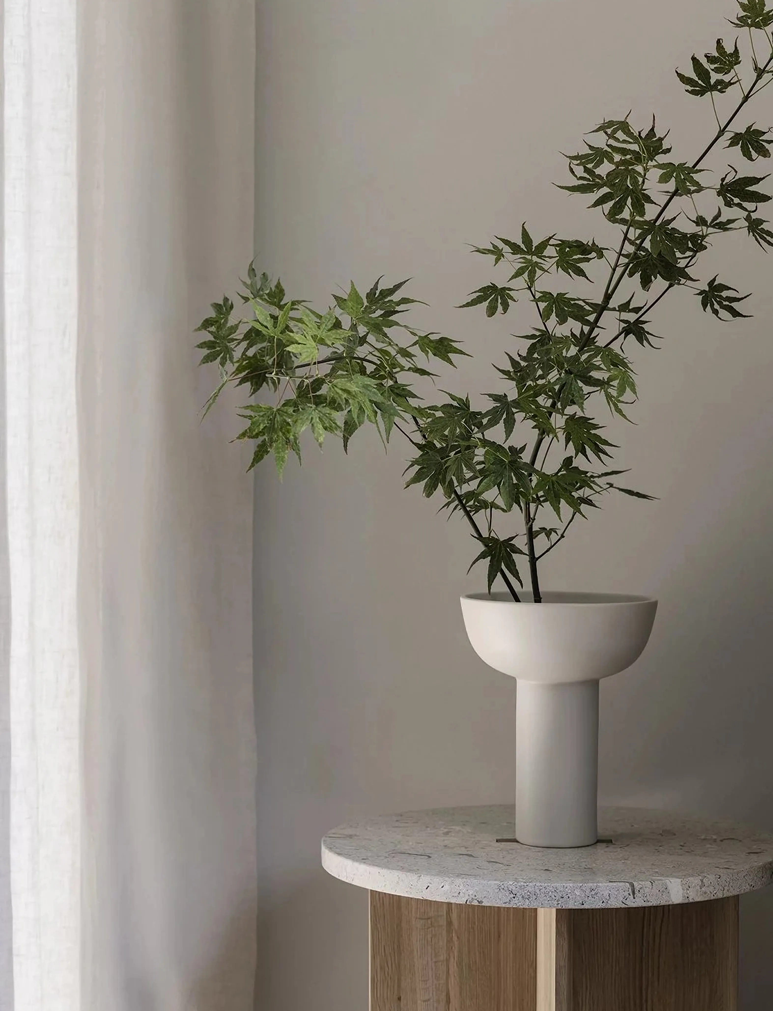 Blomus Vase 21 Cm, Ø 17 Cm Miyabi Nomad, L 17.3 cm, Vases, Beige - Other Homeware