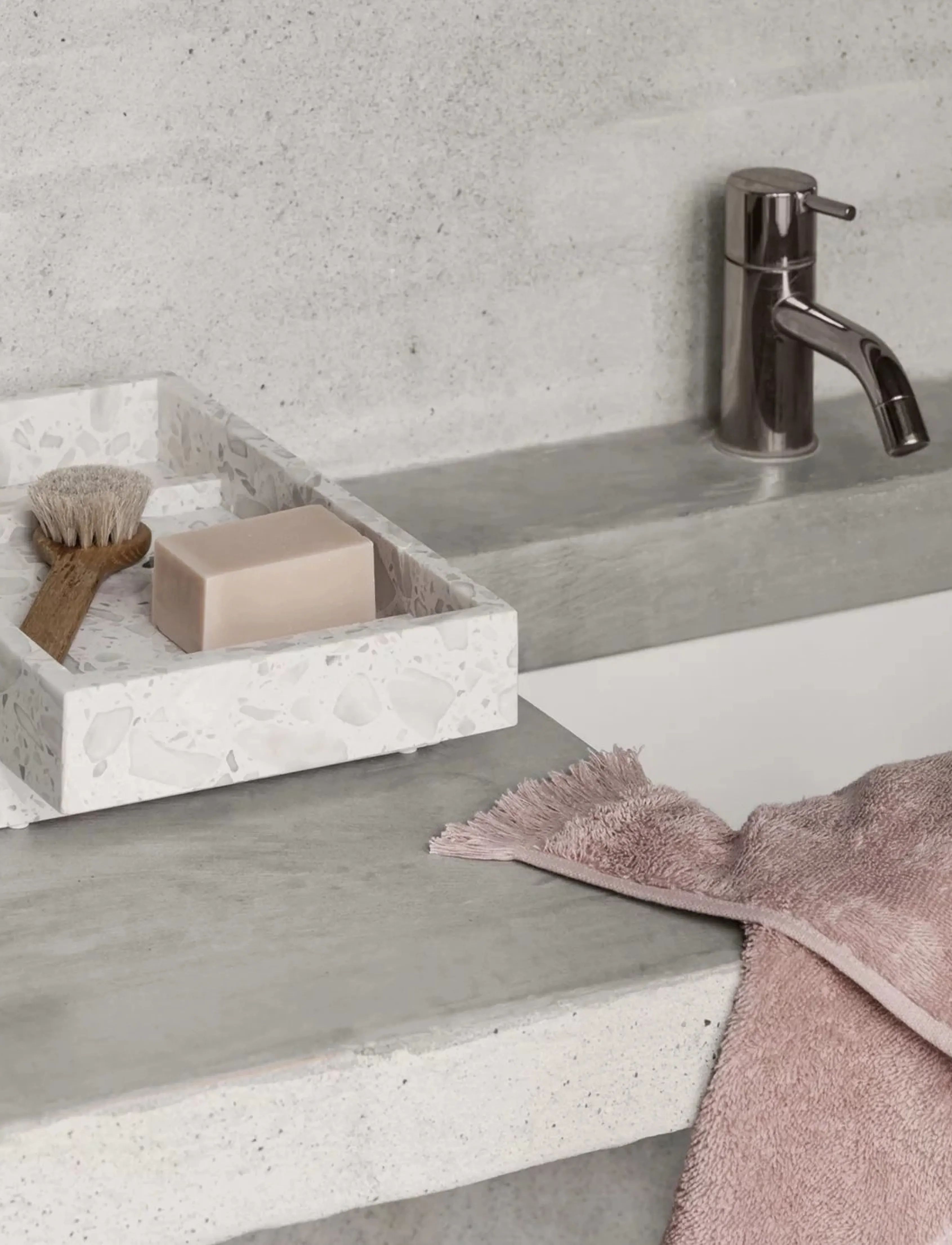 Blomus - Marble Tray - 30 x 18 cm - ABENTO - Nimbus Cloud - dekorative platter & skåle - nimbus cloud - 2