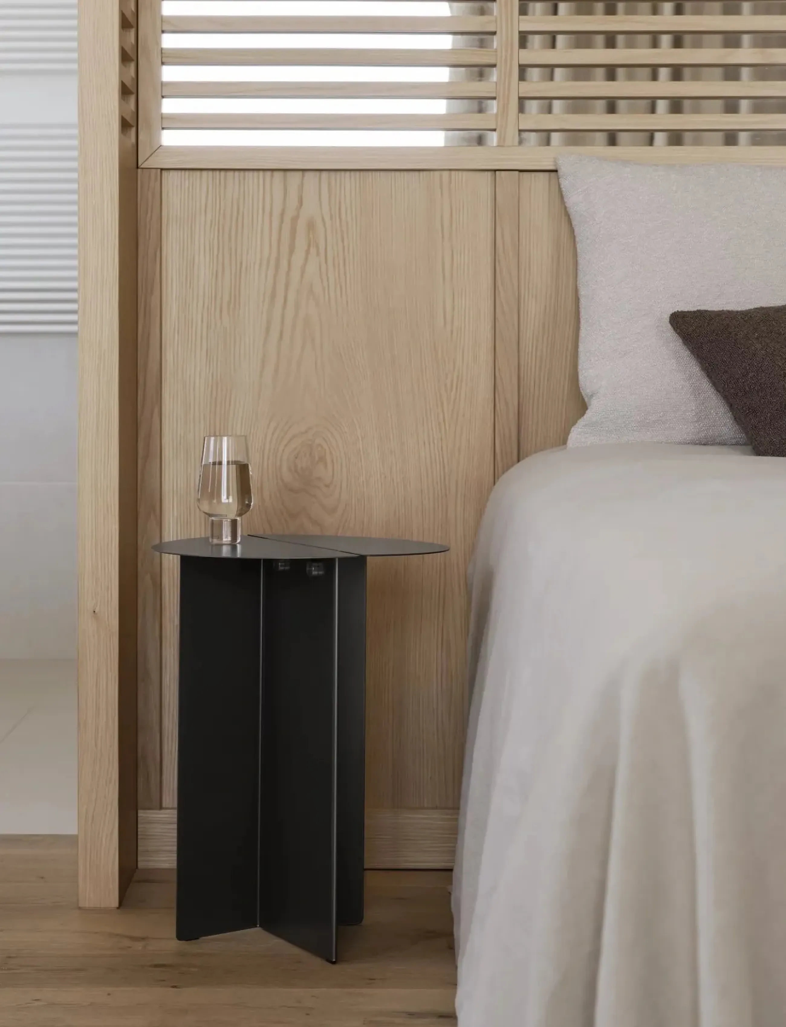 Blomus Side Table S 47 Cm, Ø 35 Cm Oru Black, L cm, Tables, Schwarz - Tables & Small Homeware