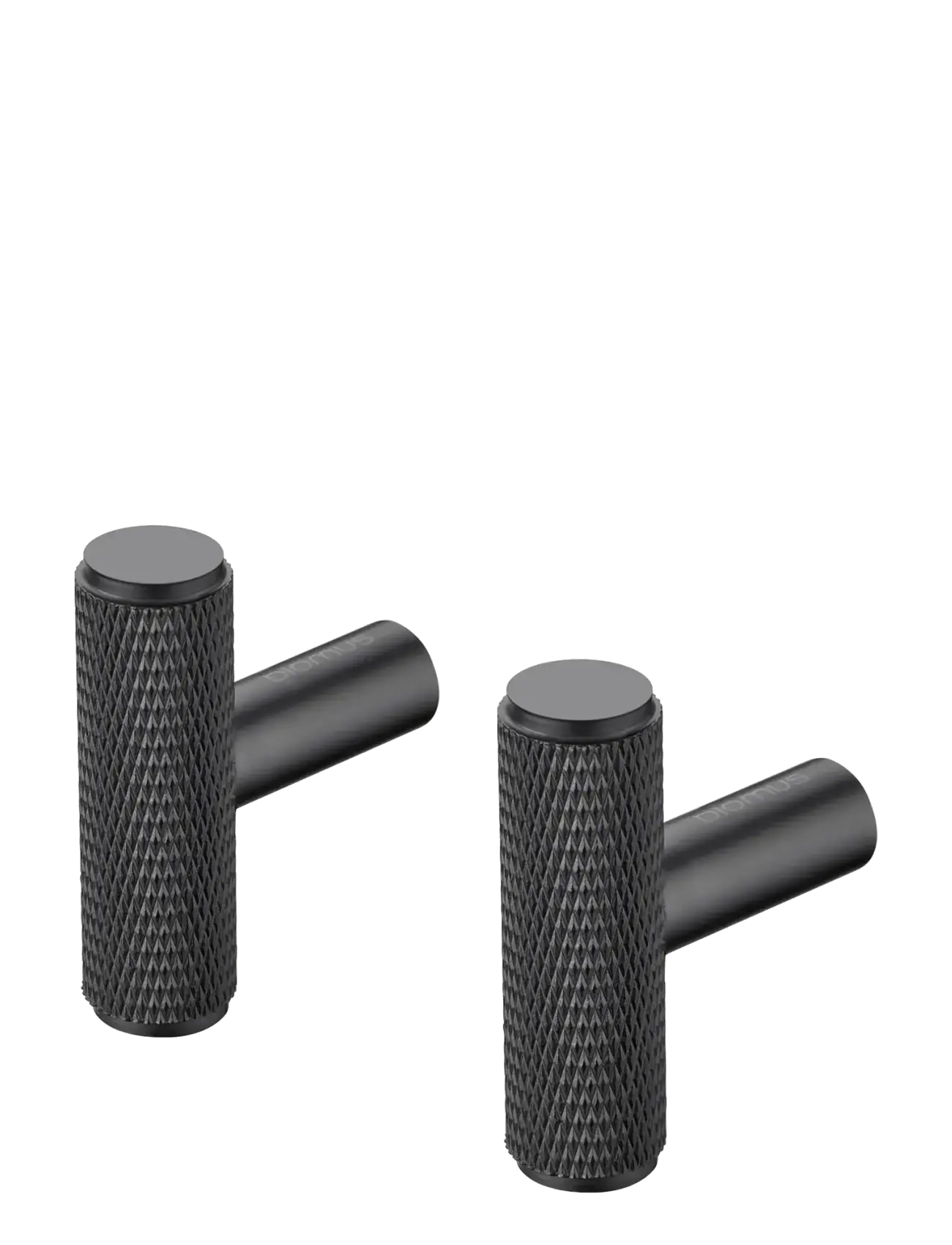 Blomus Set 2 Wall Hooks - Ø 1 cm - ROF - Black - Knobs - BLACK / black