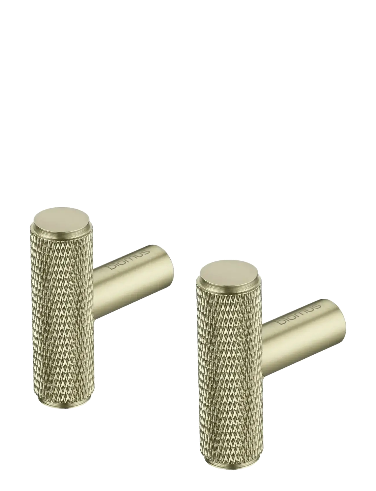 Blomus Set 2 Wall Hooks Ø 1 Cm Rof Brass, cm, & Knobs, Gold - Hooks, Homeware
