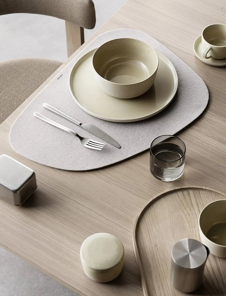Blomus - Felt Placemat - 48,5 x 35 cm - LAGONA - Micro Chip - taldrikualused - micro chip - 0