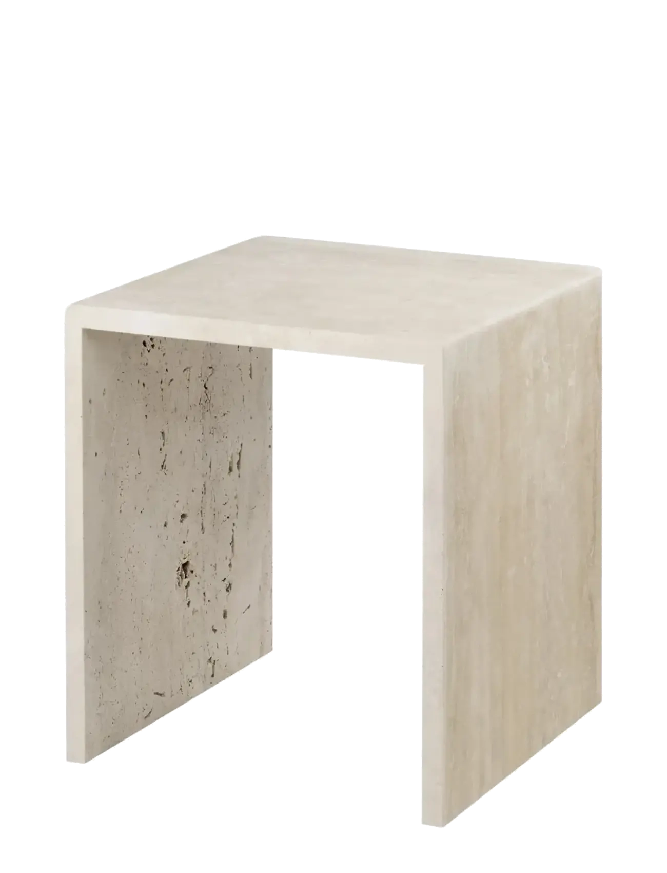 Blomus - Set of 2 Side Tables - 45 x 45 x 45 cm - VARU - Travertine - sideborde og små borde - travertine - 2