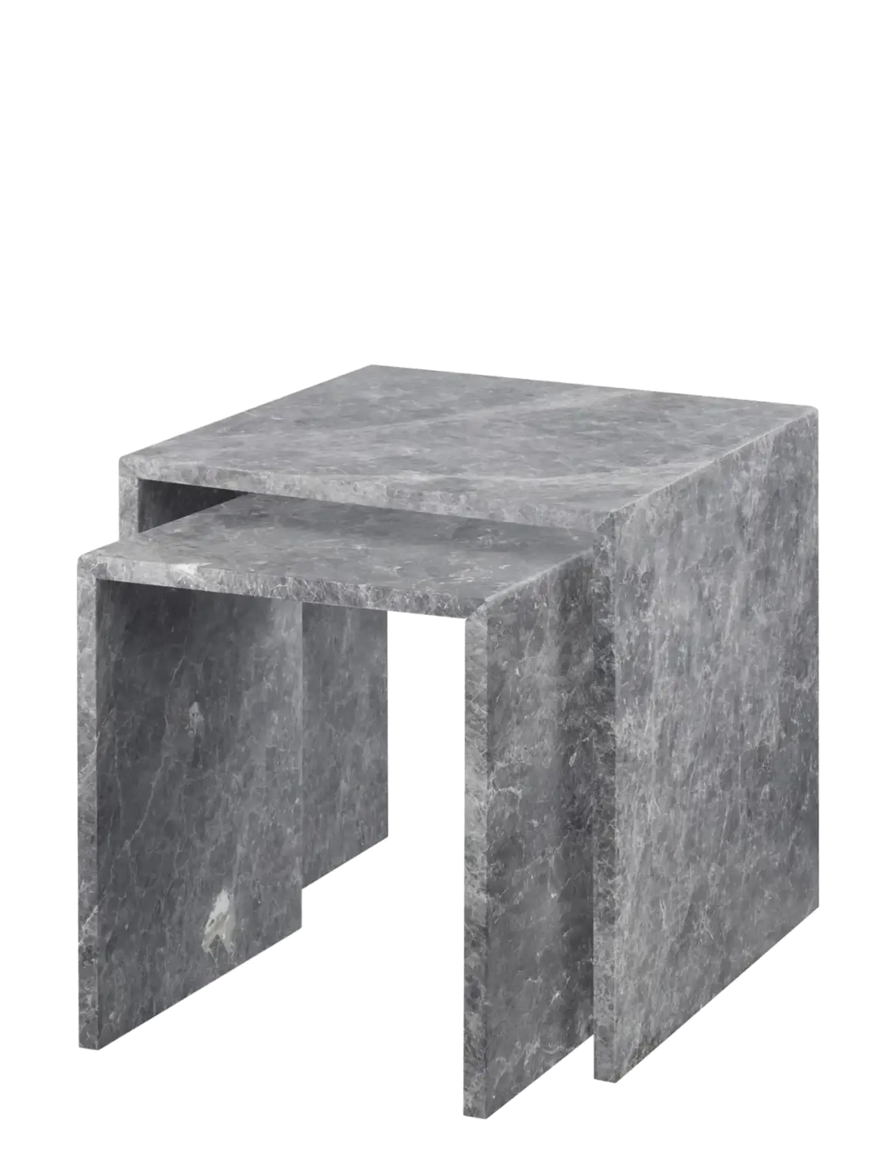 Blomus Set of 2 Side Tables - 45 x 45 x 45 cm - VARU - Tundra Gray - Møbler - TUNDRA GRAY / grey