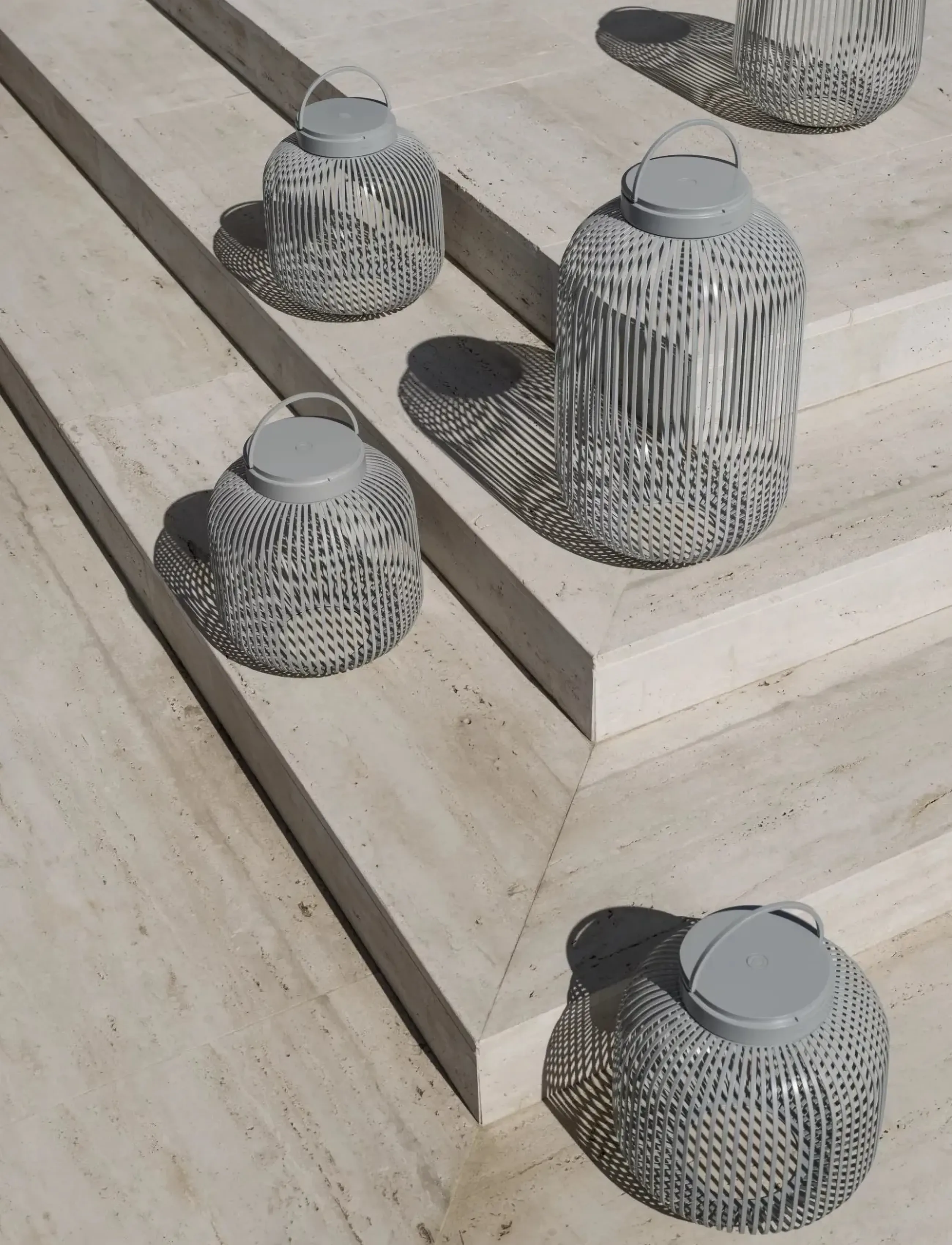 Blomus Mobile Led Lamp M 30,5 Cm, Ø 27,5 Cm Lito Granite Gray, L 30.5 cm, Outdoor Lighting, Grau - Lanterns, Homeware