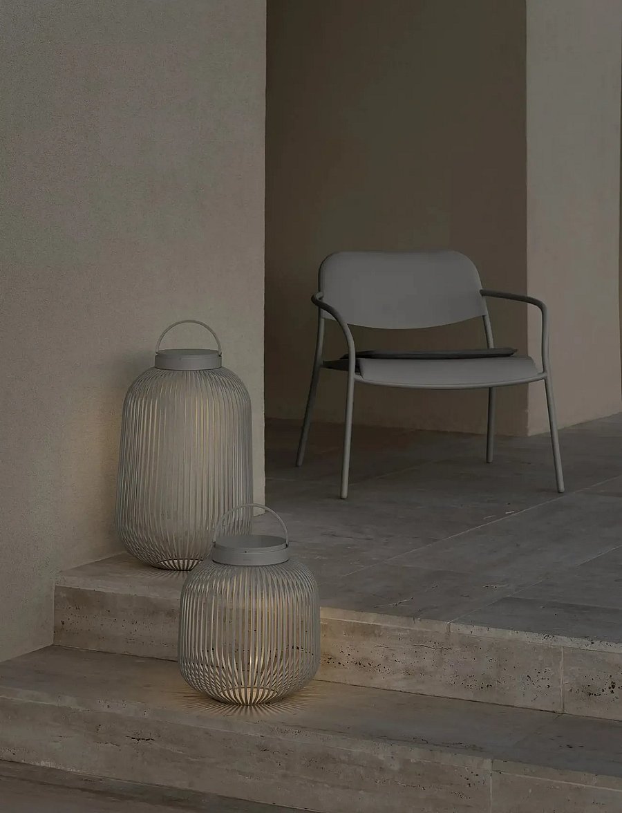 Blomus - Mobile LED Lamp M - 30,5 cm, Ø 27,5 cm - LITO LED - Granite Gray - laternad - granite gray - 4